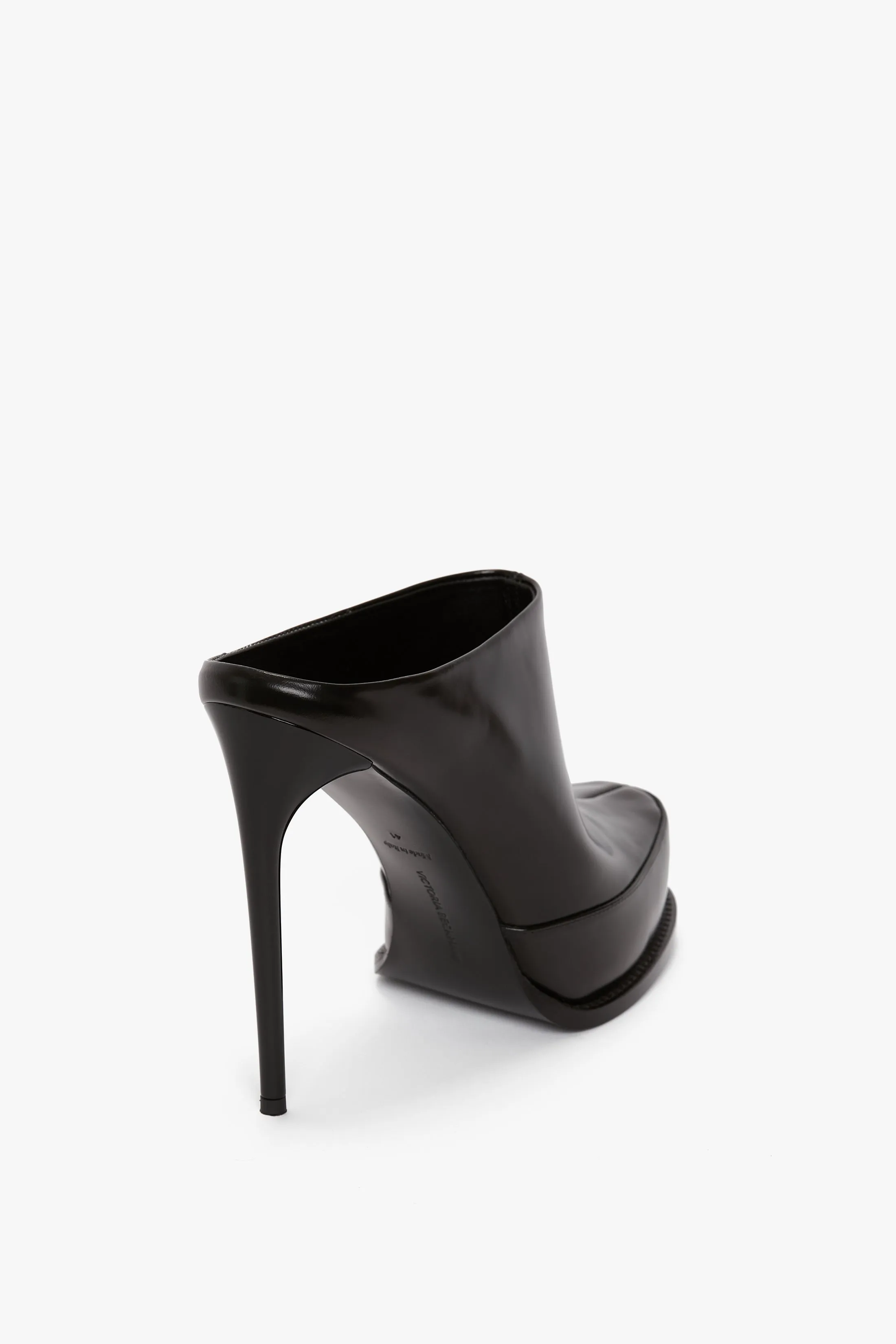 High Heeled Mule In Black Leather sold by Victoria Beckham product image thumbnail 4