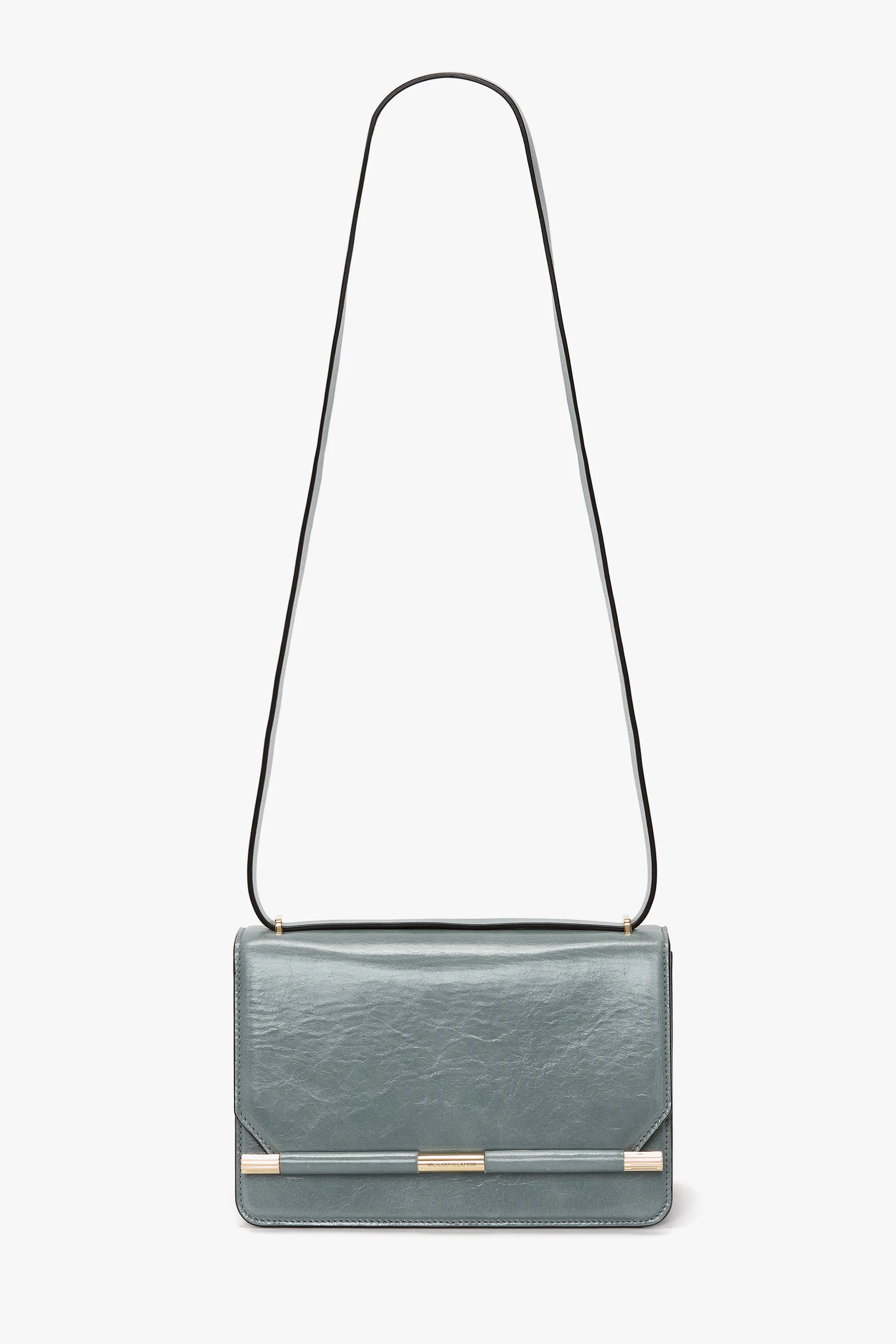 202 Crossbody Bag In Stone Grey Distressed Leather sold by Victoria Beckham