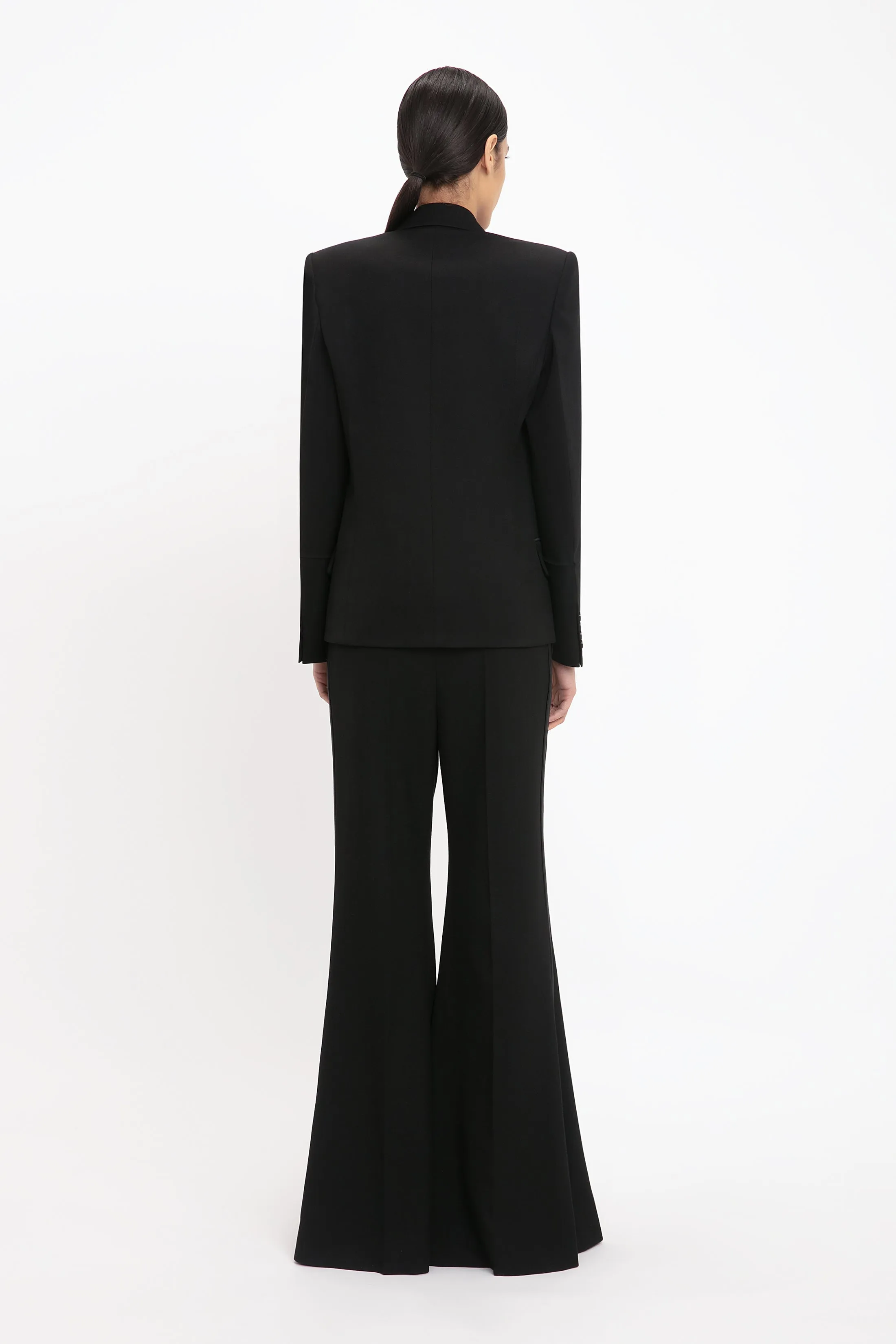 Pointed Shoulder Tux Jacket In Black sold by Victoria Beckham product image thumbnail 3