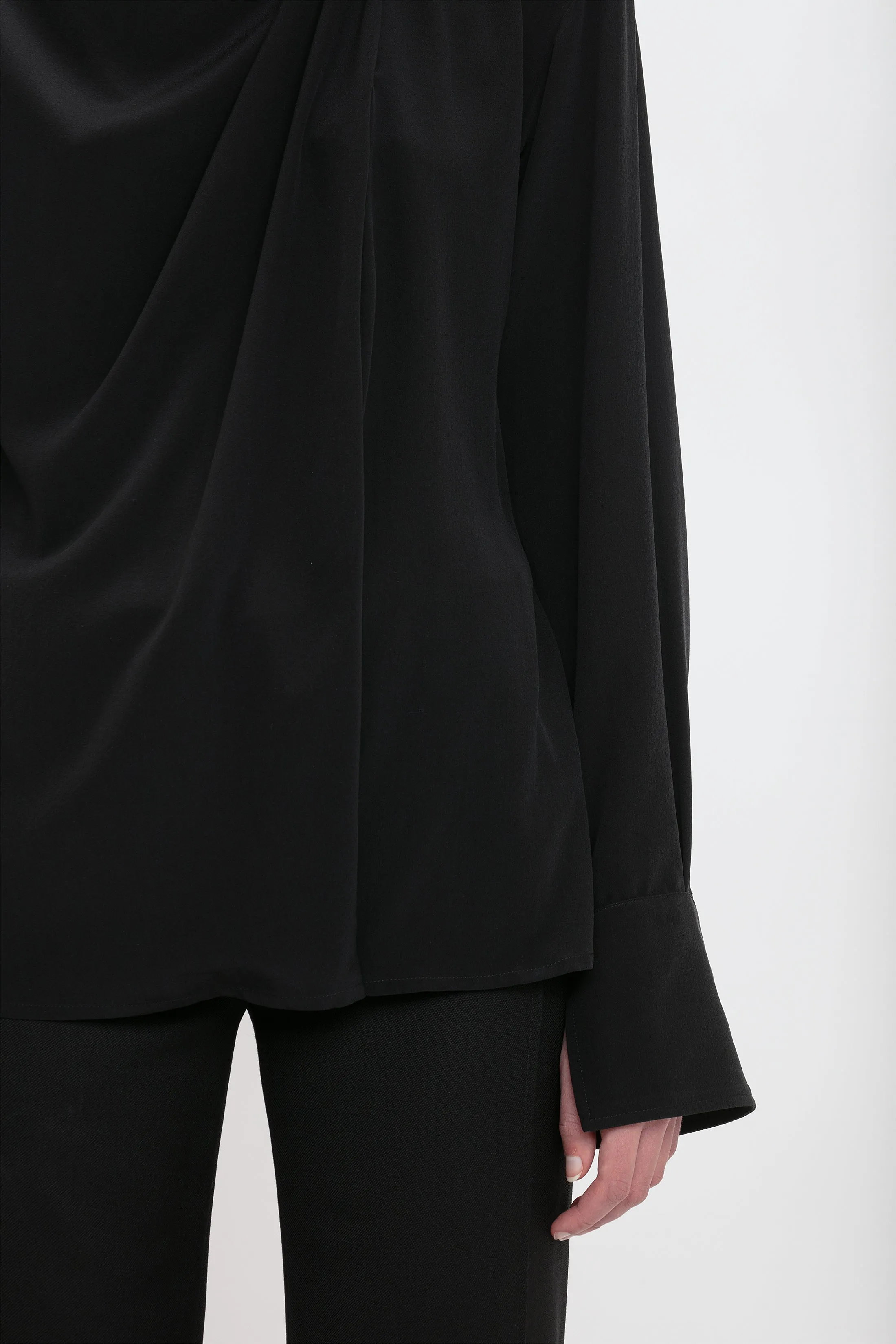 Twist Detail Scarf Top In Black sold by Victoria Beckham product image thumbnail 4