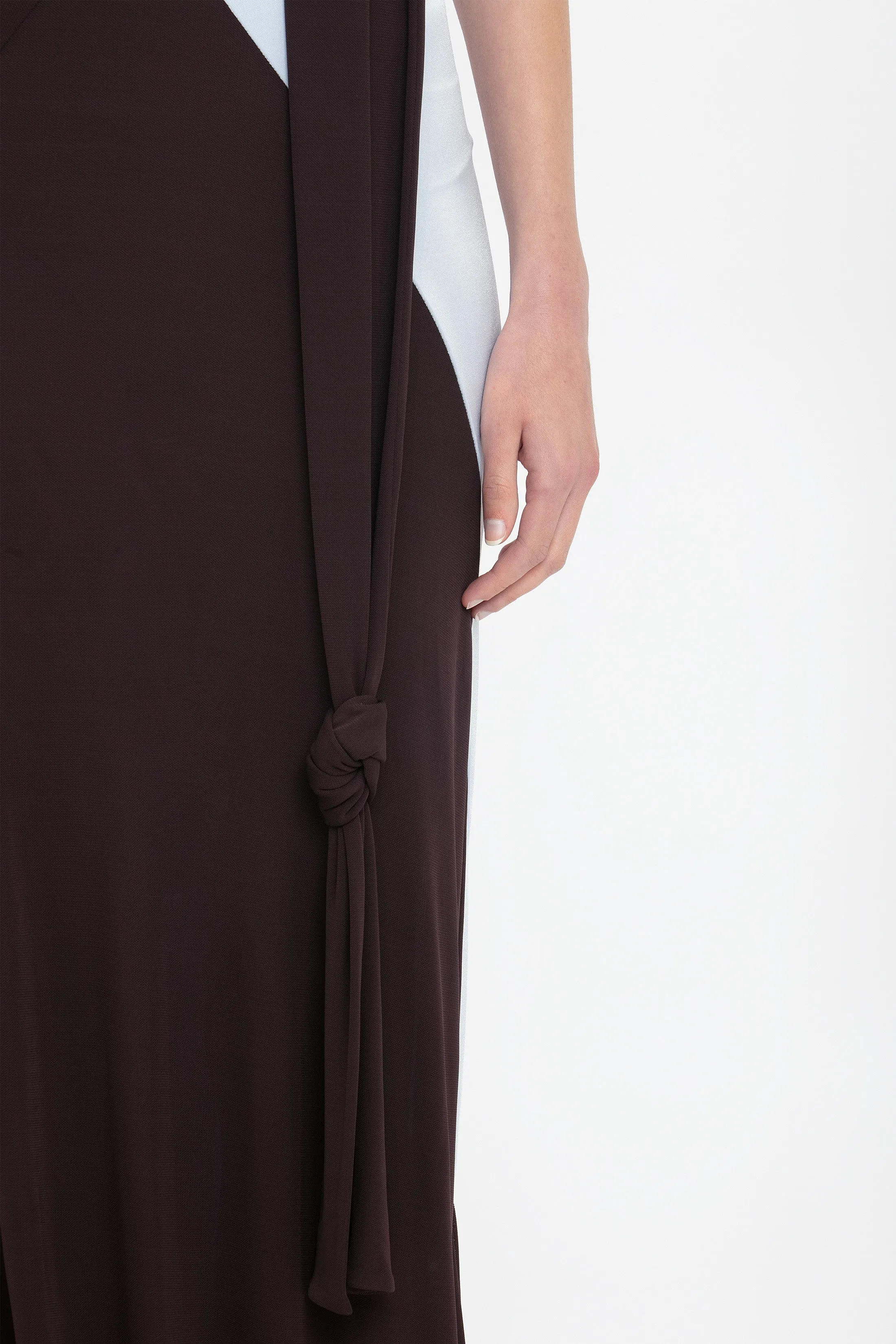 Twisted Halter Strap Jersey Dress In Ebony-Iceberg sold by Victoria Beckham product image thumbnail 5