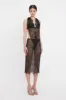 Lace Pencil Skirt In Black sold by Victoria Beckham