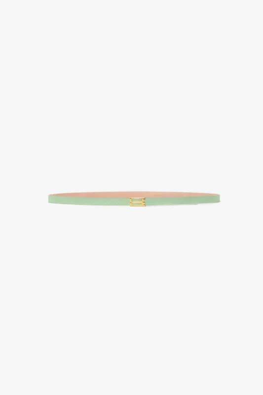 Micro Frame Belt In Jade Grained Leather sold by Victoria Beckham