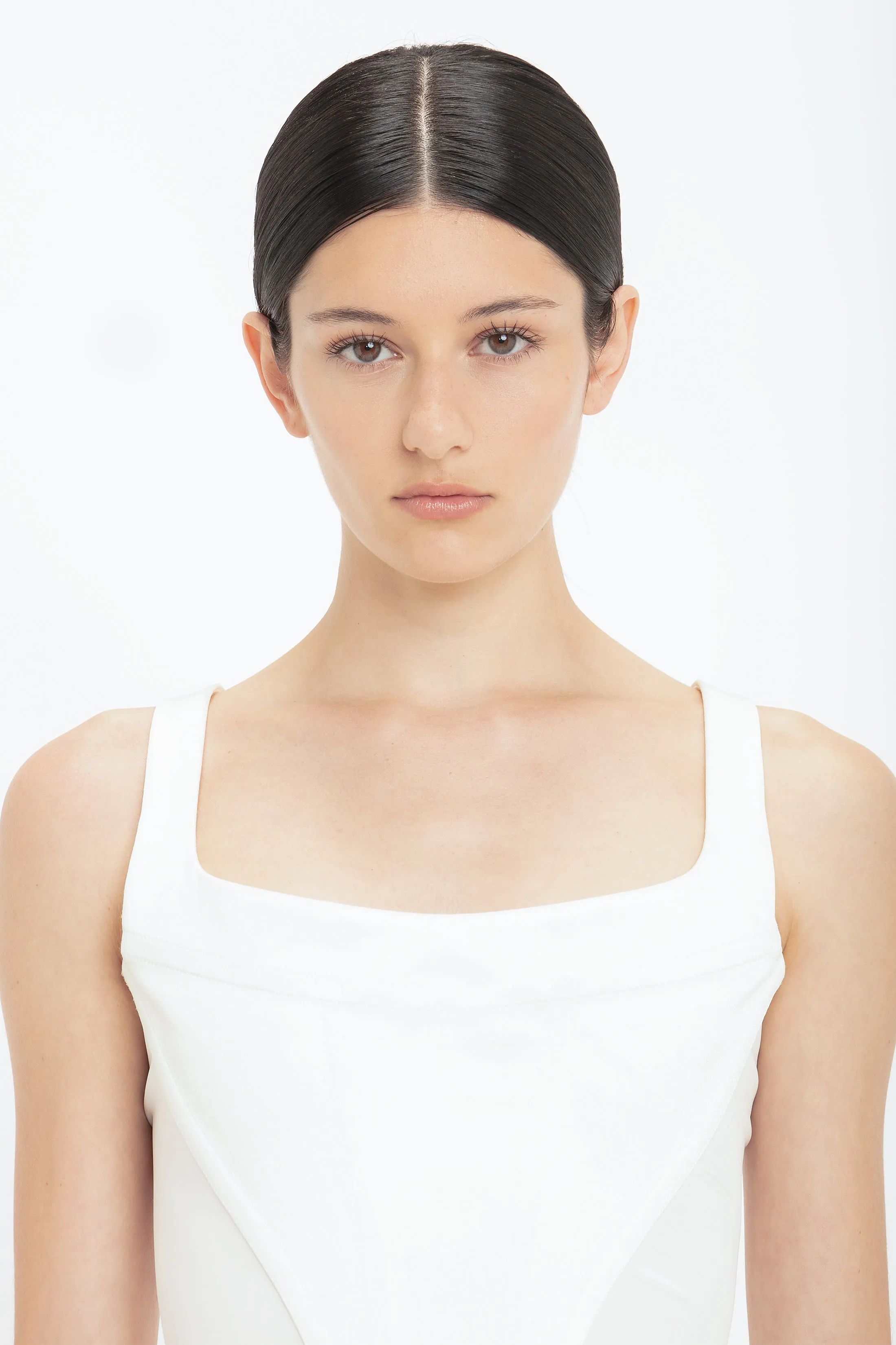 Side Panel Corset Top In Ivory sold by Victoria Beckham product image thumbnail 4