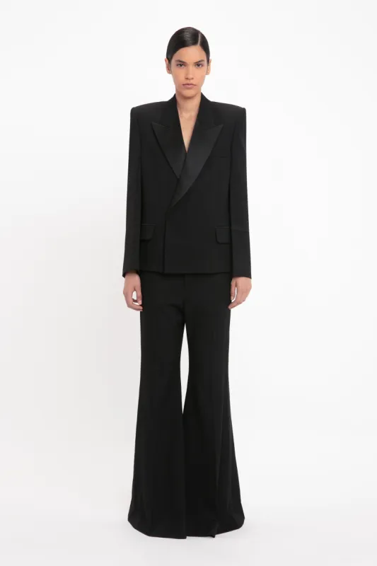 Wide Leg Tux Kick Trouser In Black sold by Victoria Beckham