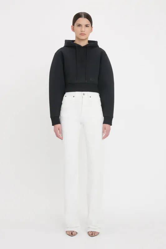 Cropped Structured Hoodie In Black sold by Victoria Beckham