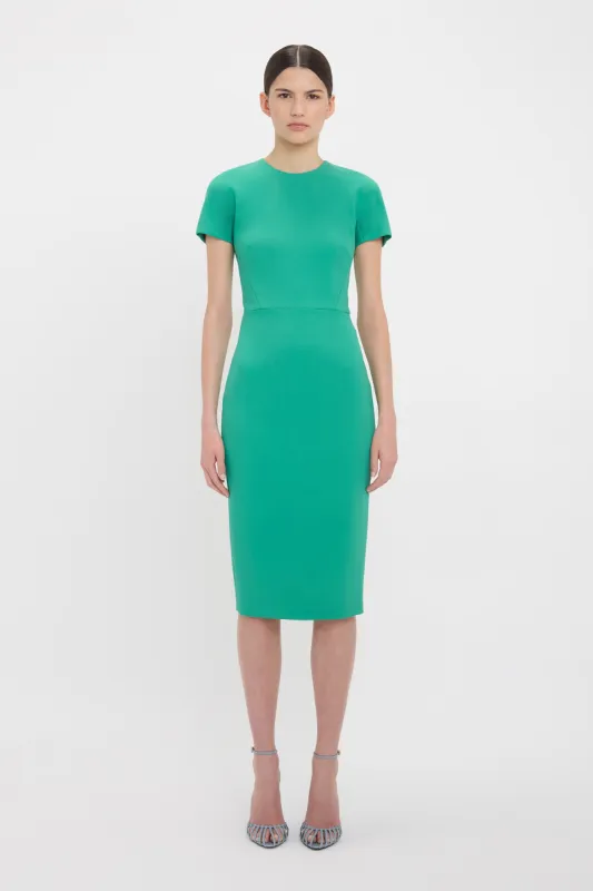 Fitted T-Shirt Dress In Peacock sold by Victoria Beckham