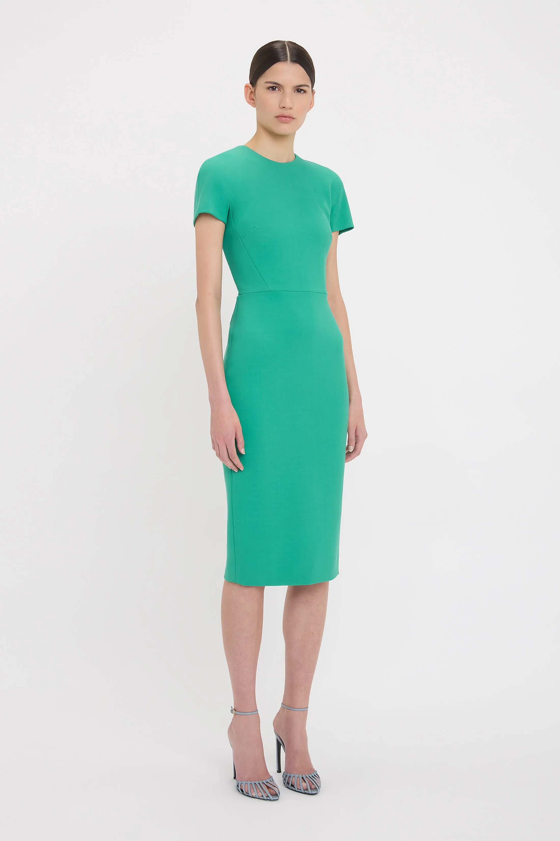 Fitted T-Shirt Dress In Peacock sold by Victoria Beckham product image thumbnail 2