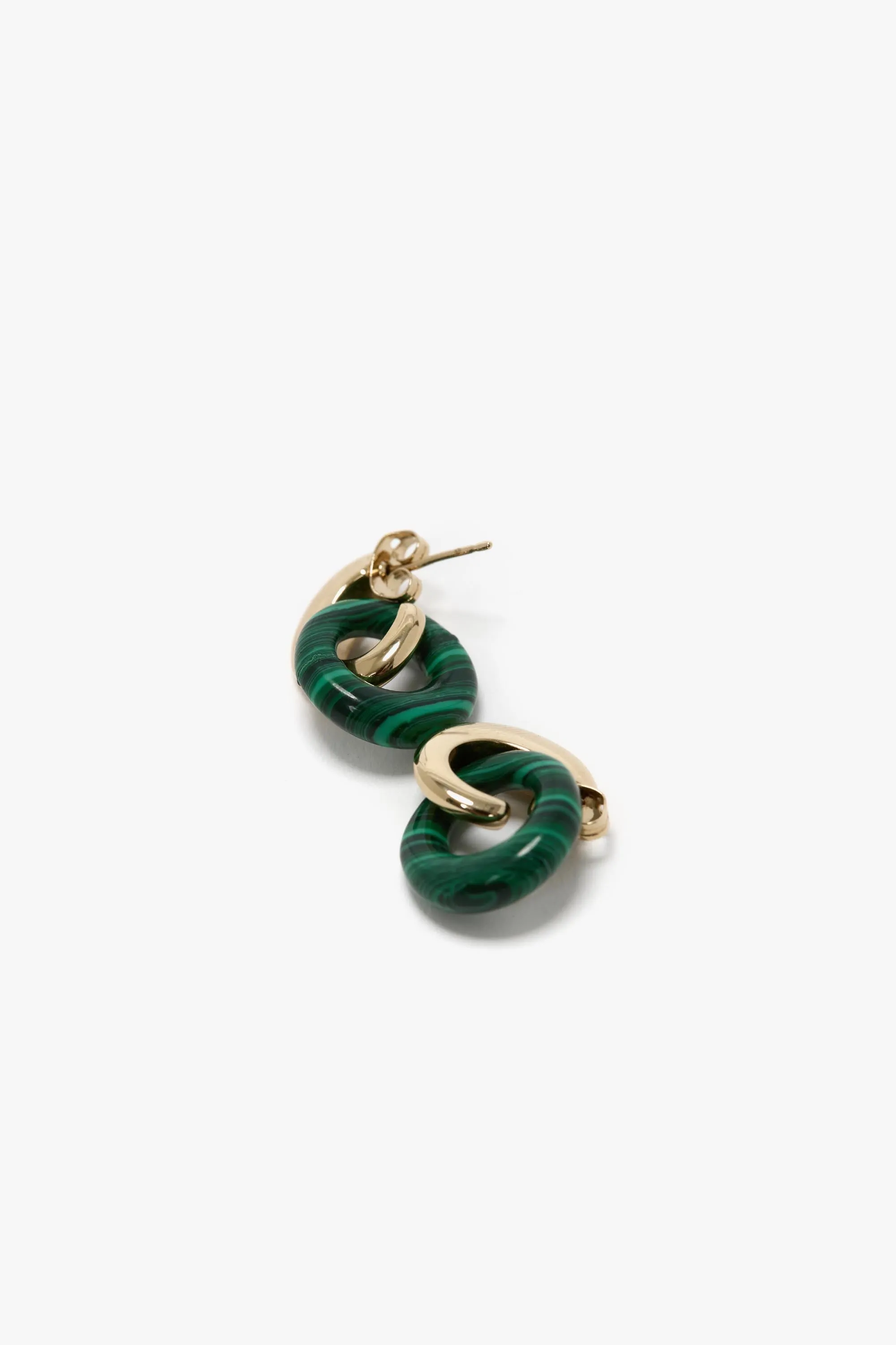 Resin Pendant Earrings In Light Gold-Emerald sold by Victoria Beckham product image thumbnail 4