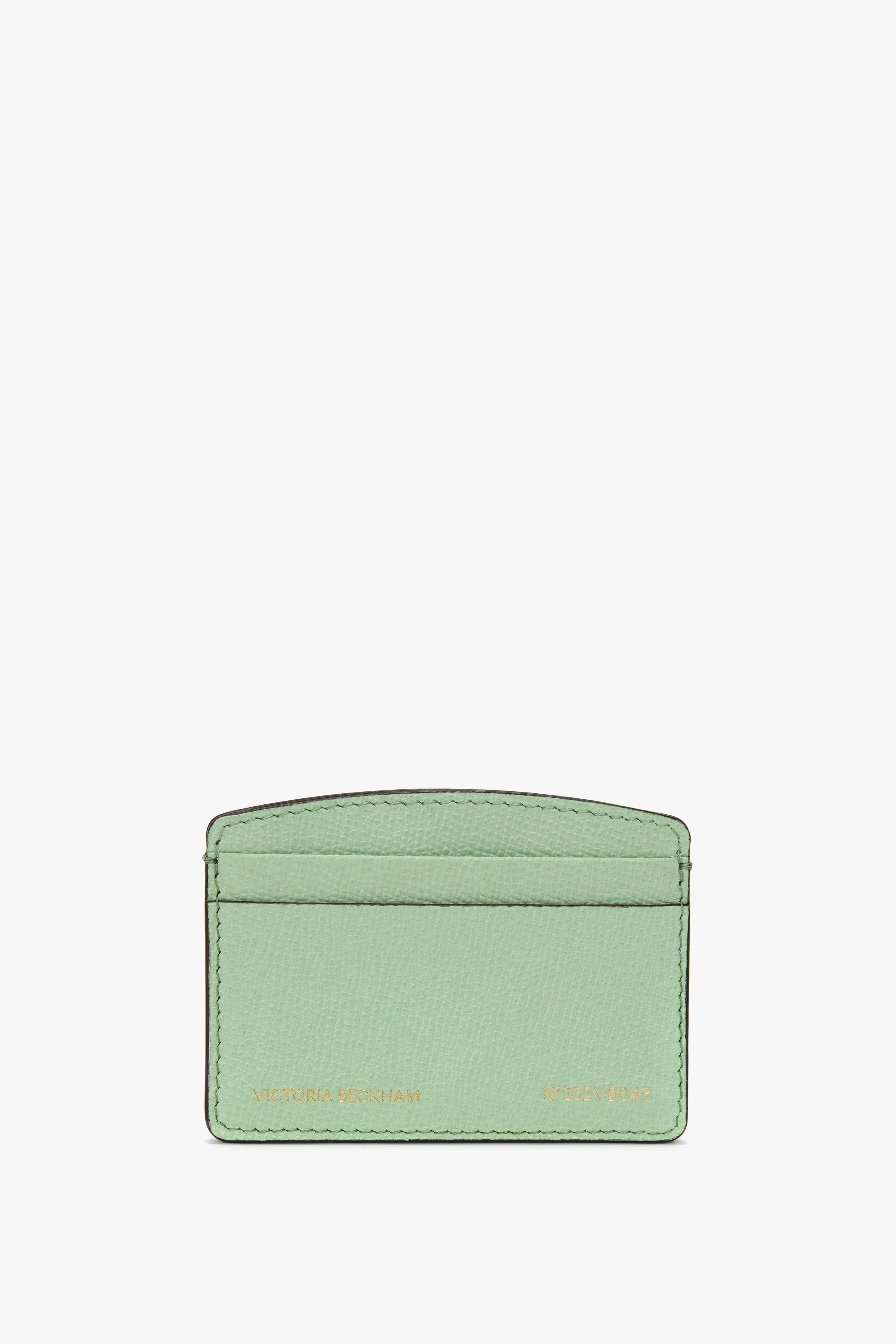 Victoria Card Holder In Jade Grained Leather sold by Victoria Beckham