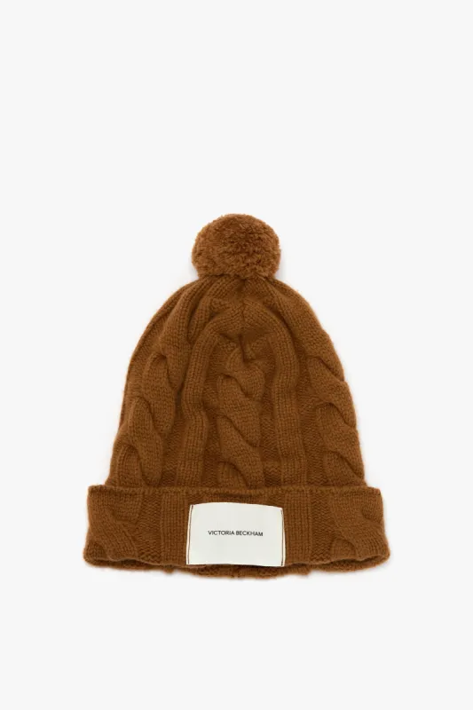 Beanie Hat In Camel sold by Victoria Beckham