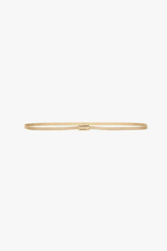 Brass Micro Dorian Belt In Light Gold sold by Victoria Beckham