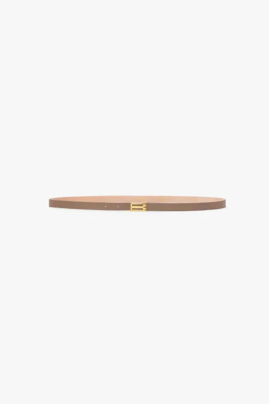 Micro Frame Belt In Dove Grey Grained Leather sold by Victoria Beckham