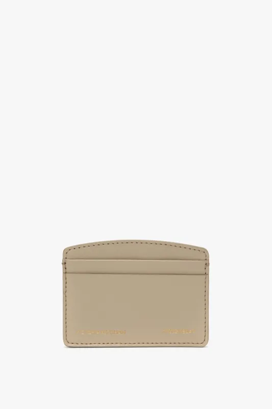 Victoria Card Holder In Taupe Grained Leather sold by Victoria Beckham