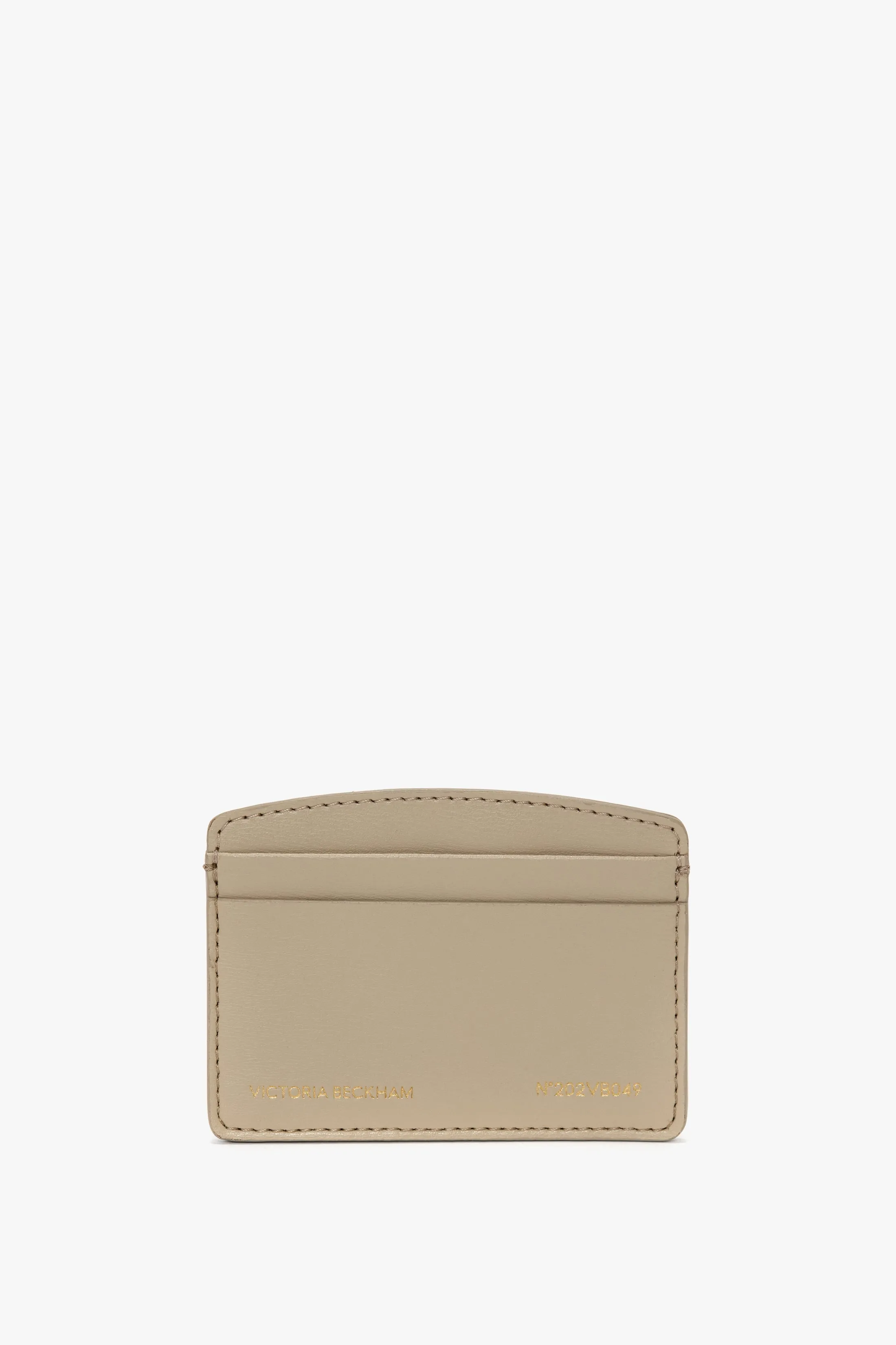 Victoria Card Holder In Taupe Leather sold by Victoria Beckham