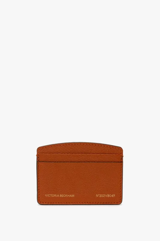 Victoria Card Holder In Burnt Orange Grained Leather sold by Victoria Beckham
