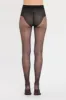 Rectangle Polka Dot Tights In Black sold by Victoria Beckham