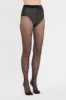 Rectangle Polka Dot Tights In Black sold by Victoria Beckham
