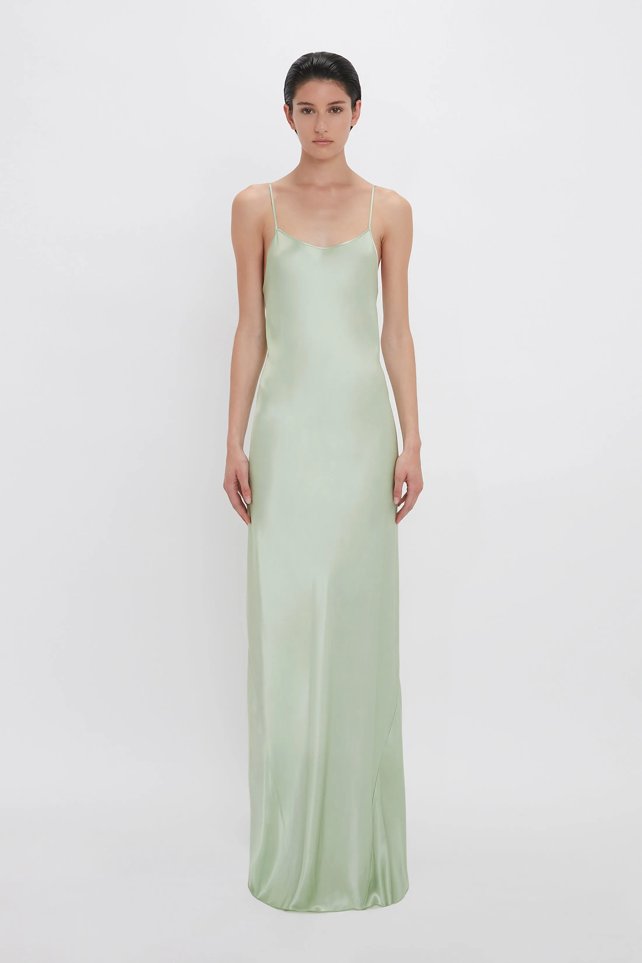 Exclusive Low Back Cami Floor-Length Dress In Jade sold by Victoria Beckham