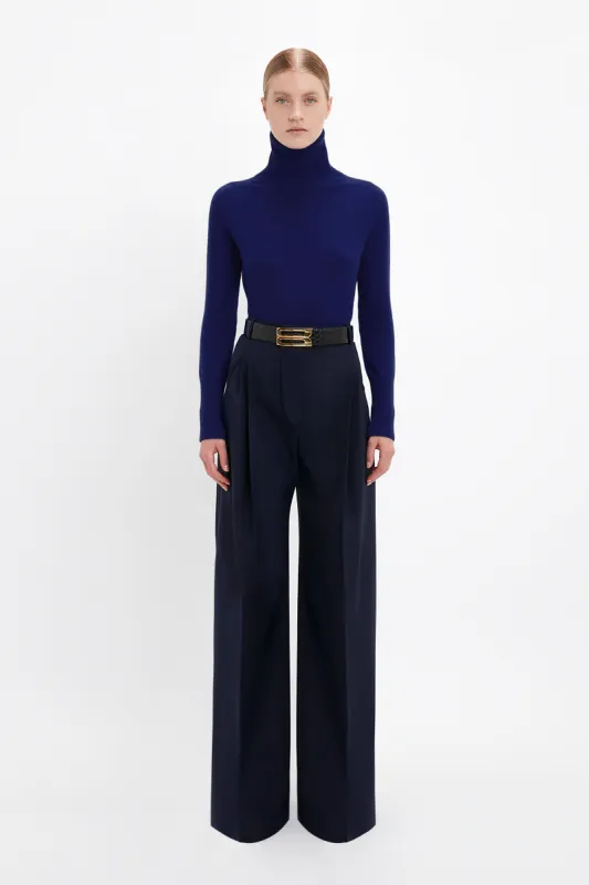 Polo Neck Jumper In Navy sold by Victoria Beckham