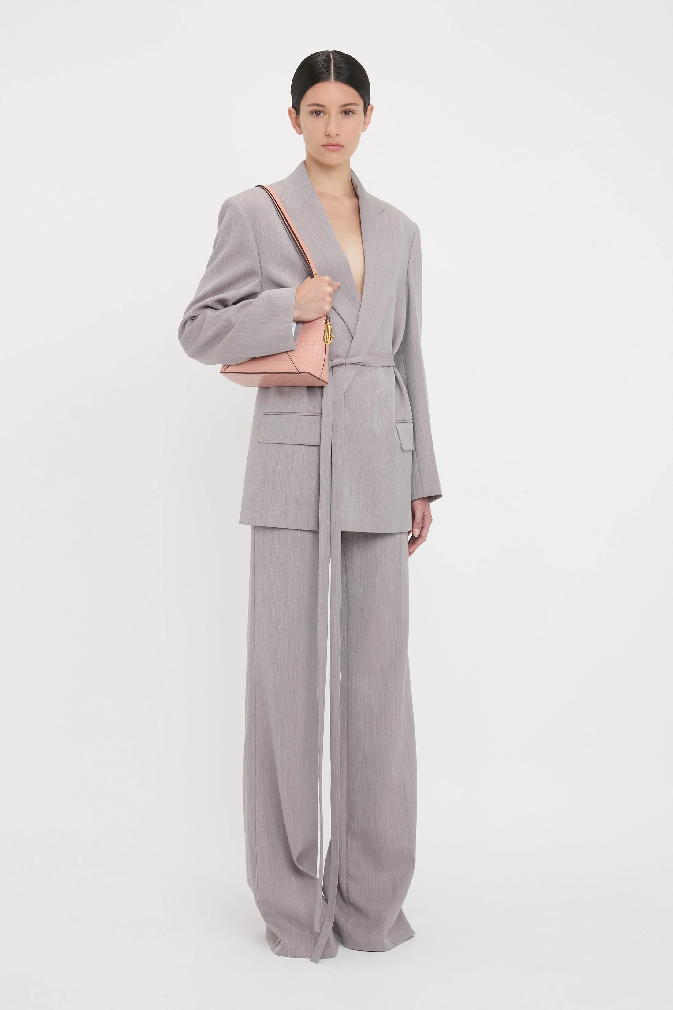 Victoria Crossbody Bag In Blush Pink Croc Embossed Leather sold by Victoria Beckham product image thumbnail 5