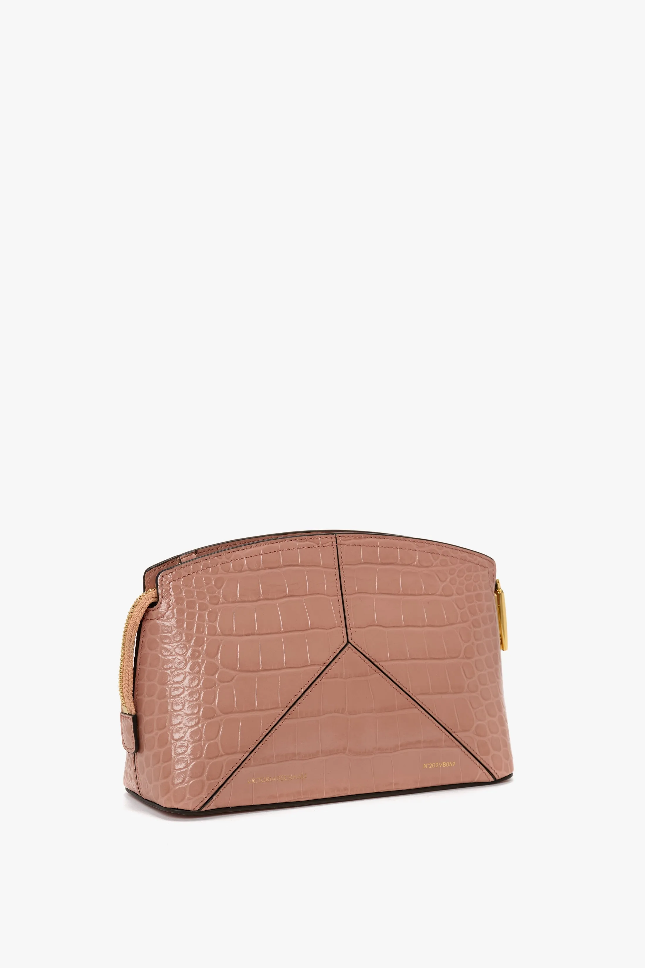 Victoria Crossbody Bag In Blush Pink Croc Embossed Leather sold by Victoria Beckham product image thumbnail 3