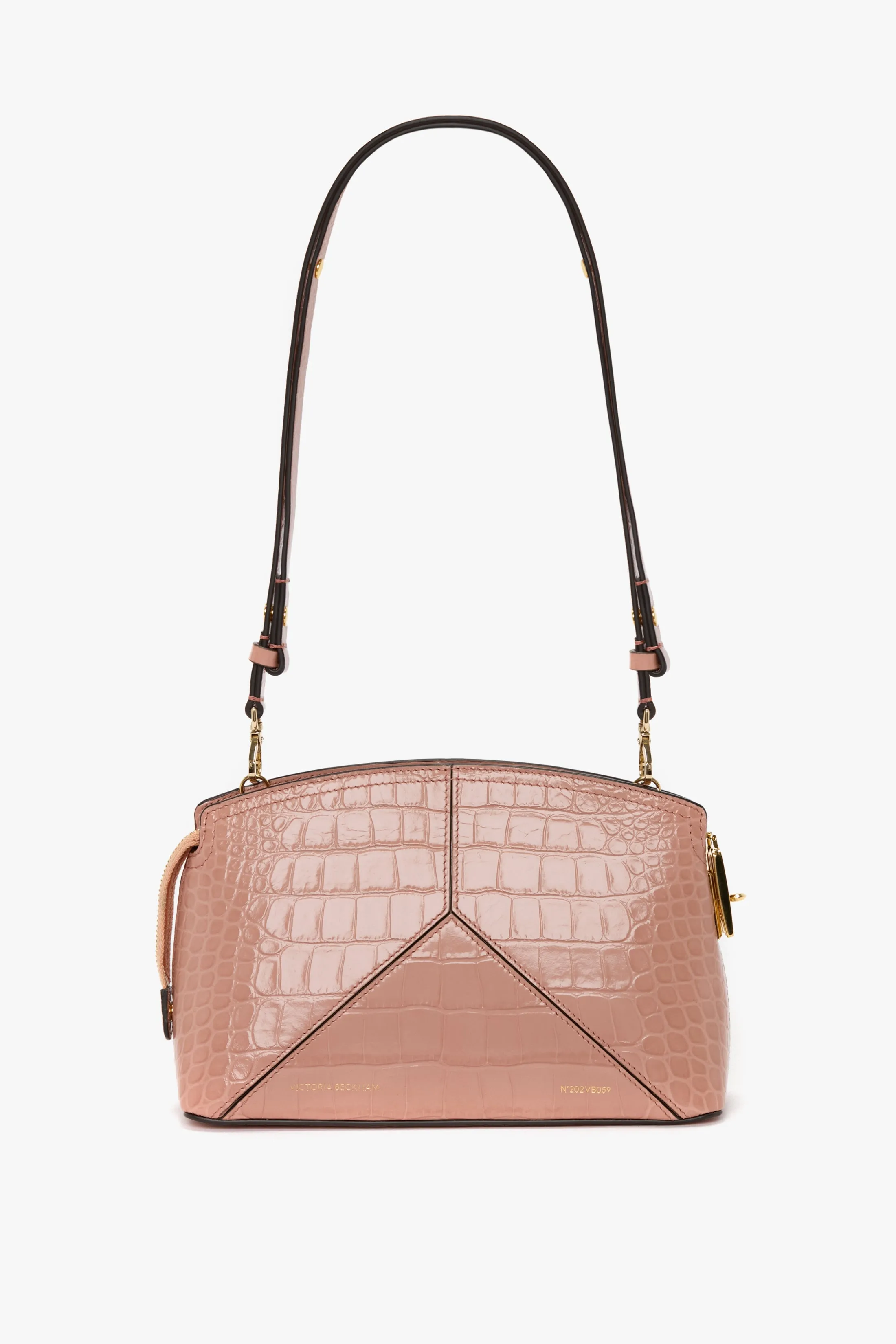 Victoria Crossbody Bag In Blush Pink Croc Embossed Leather sold by Victoria Beckham product image thumbnail 2