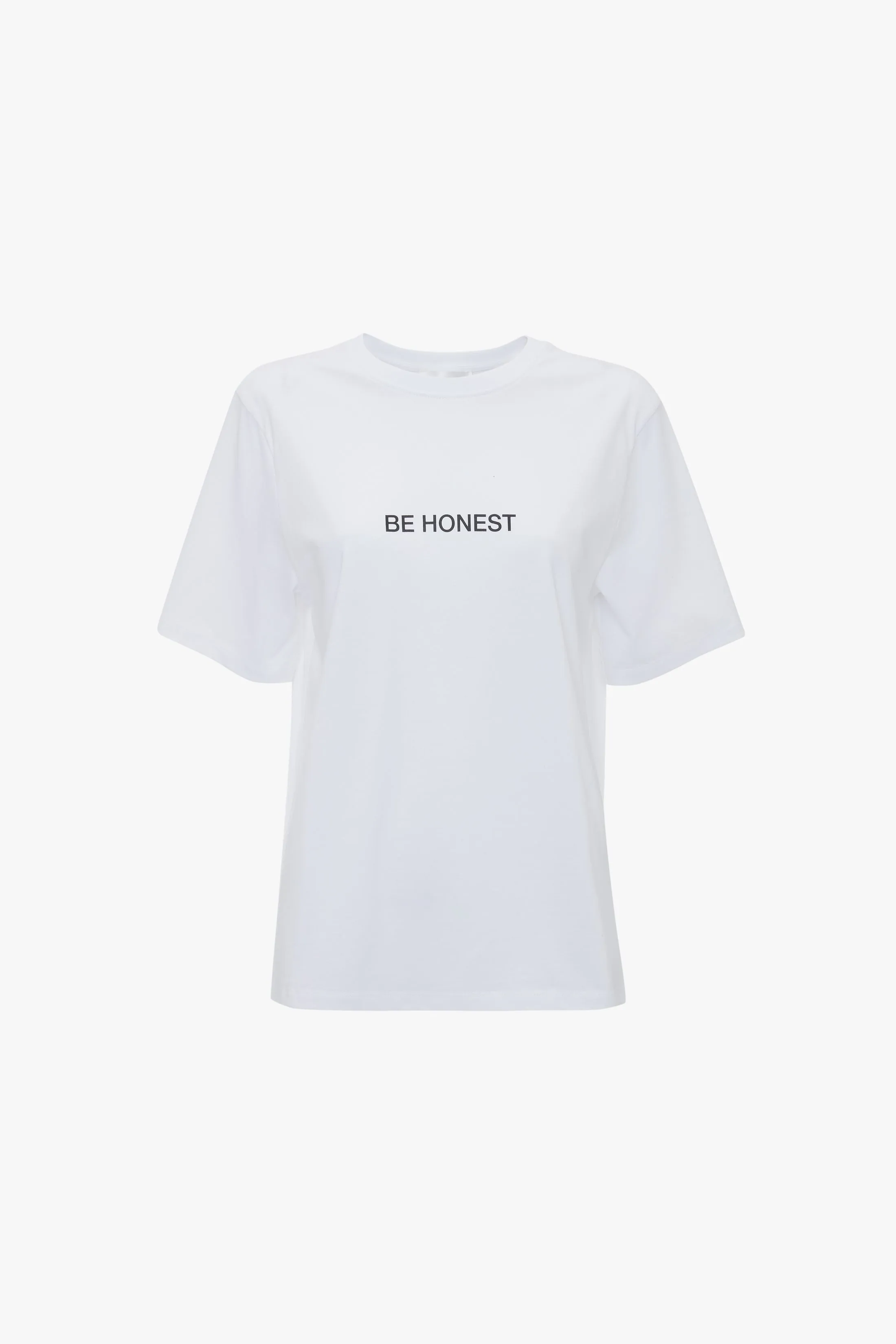 Be Honest' Slogan T-Shirt In White sold by Victoria Beckham product image thumbnail 3