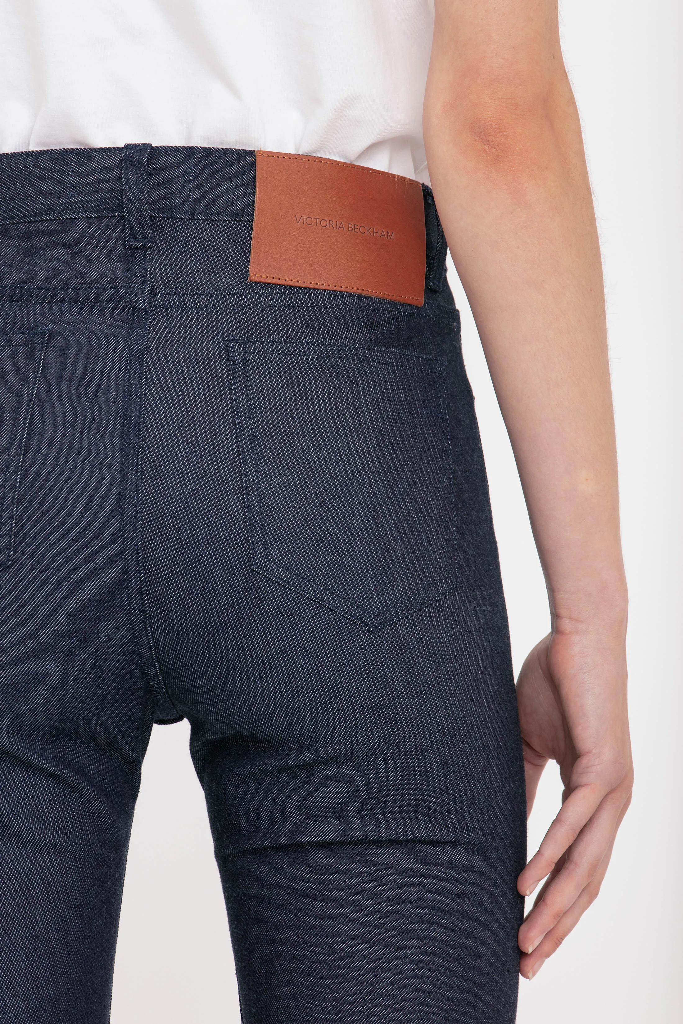 High Waisted Skinny Jean In Dark Indigo Raw sold by Victoria Beckham product image thumbnail 5