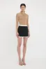 Ruched Detail Mini Skirt In Black sold by Victoria Beckham