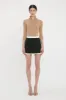 Ruched Detail Mini Skirt In Black sold by Victoria Beckham