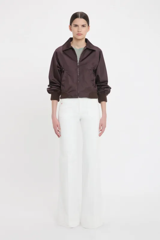 Harrington Bomber Jacket In Ebony sold by Victoria Beckham
