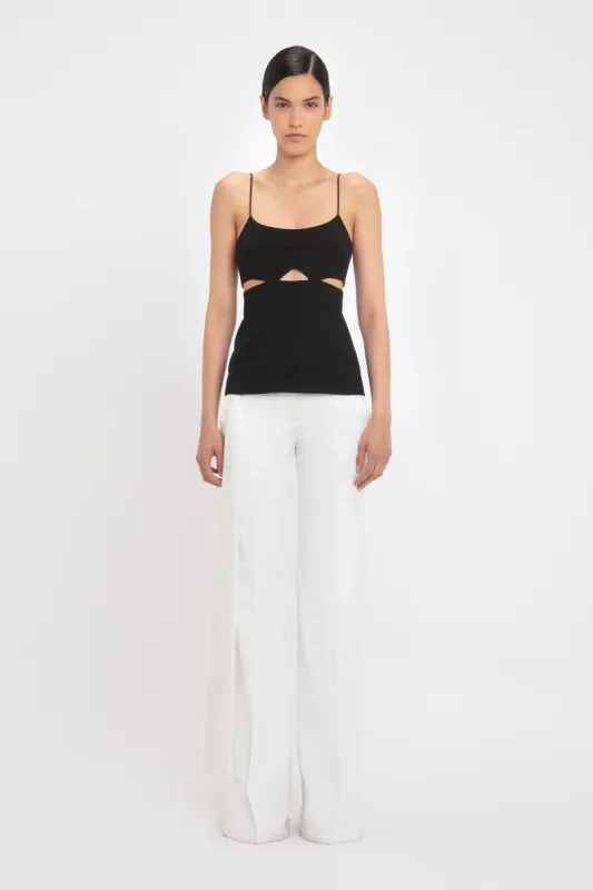 Cut-Out Cami Top In Black sold by Victoria Beckham