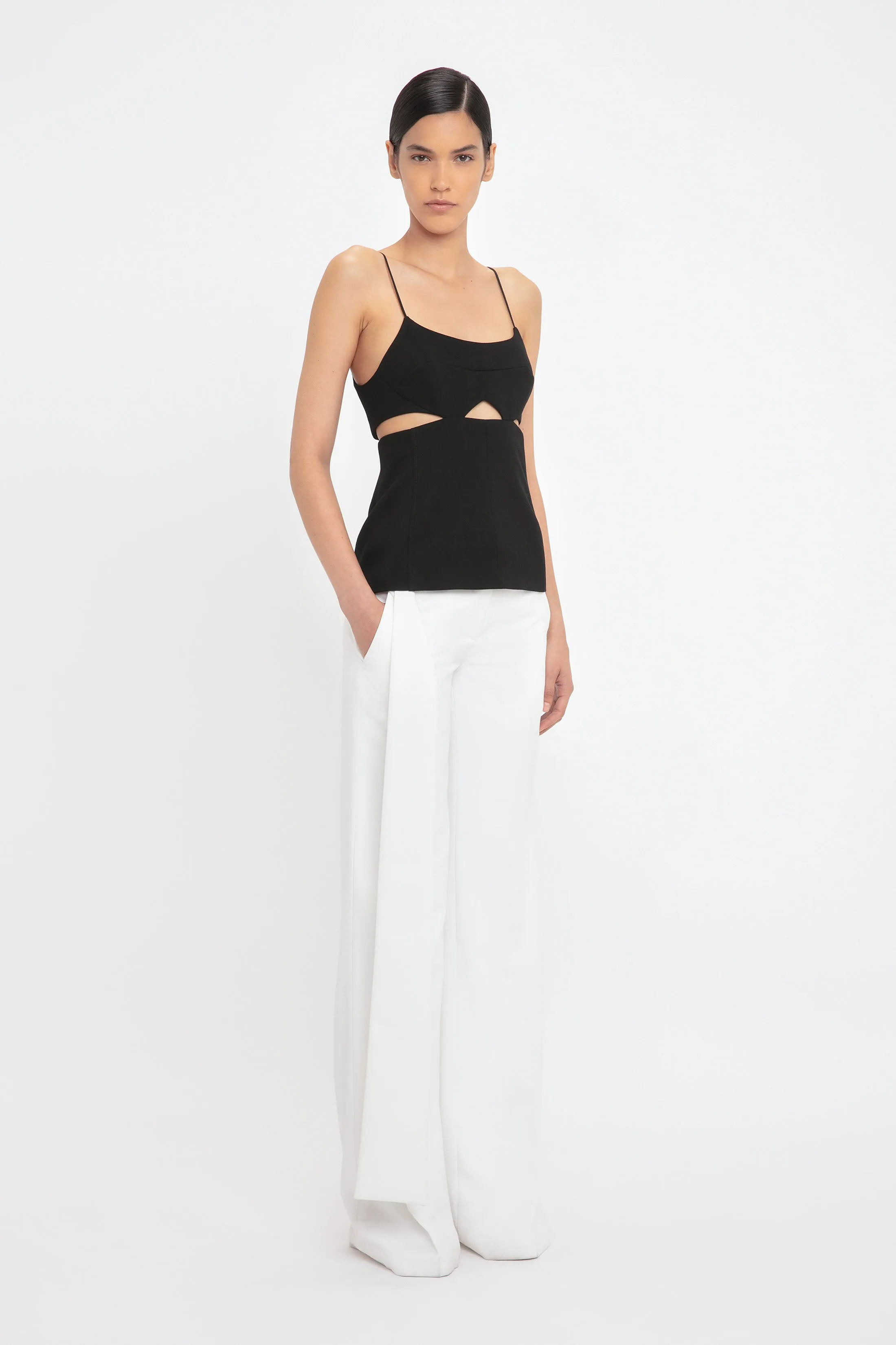 Cut-Out Cami Top In Black sold by Victoria Beckham product image thumbnail 2