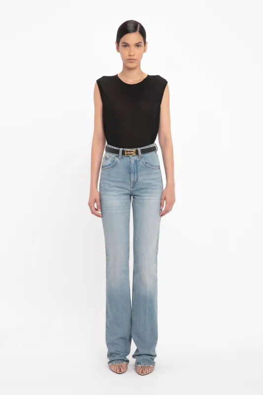 Cotton Crepe Tank In Black sold by Victoria Beckham