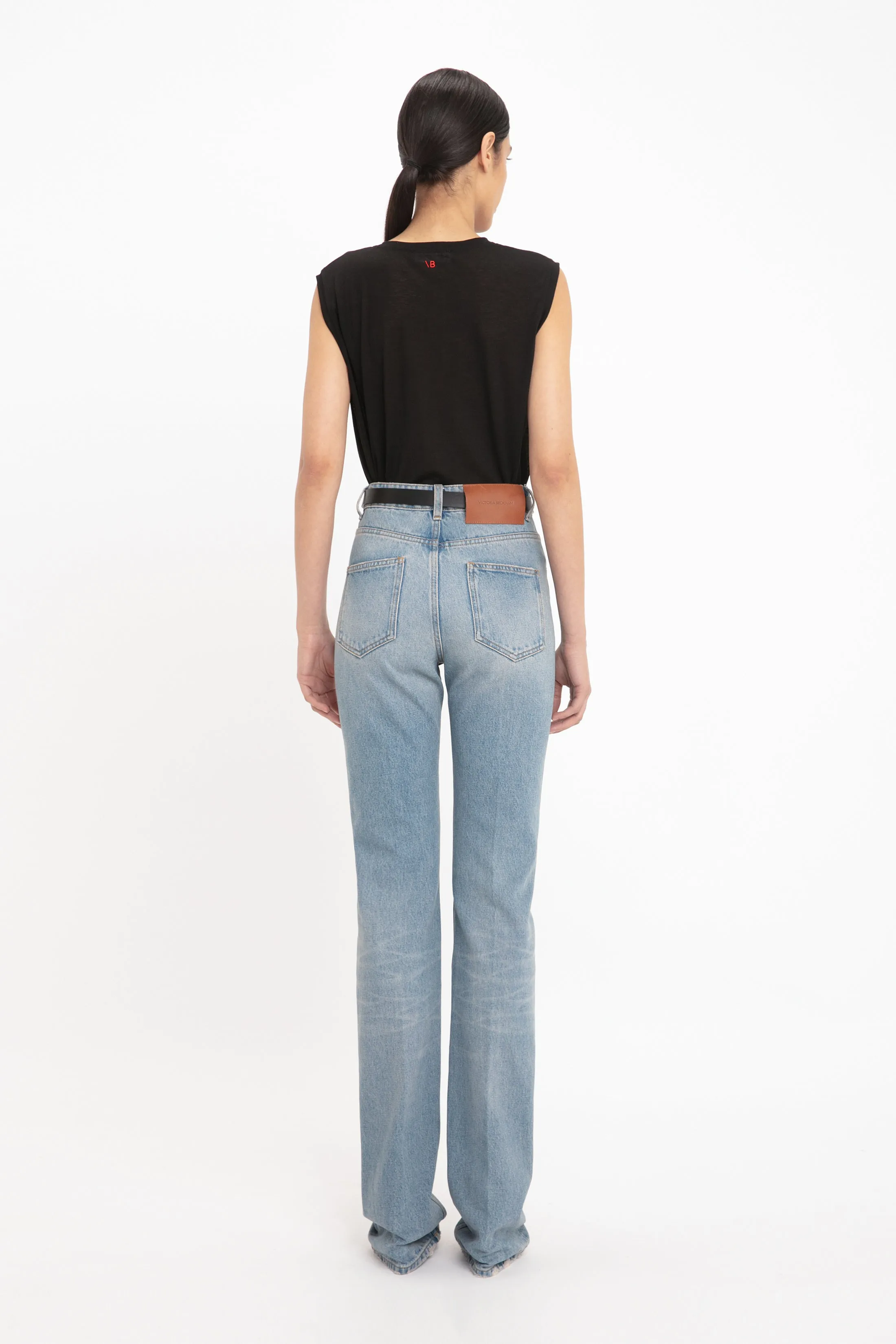 Cotton Crepe Tank In Black sold by Victoria Beckham product image thumbnail 3