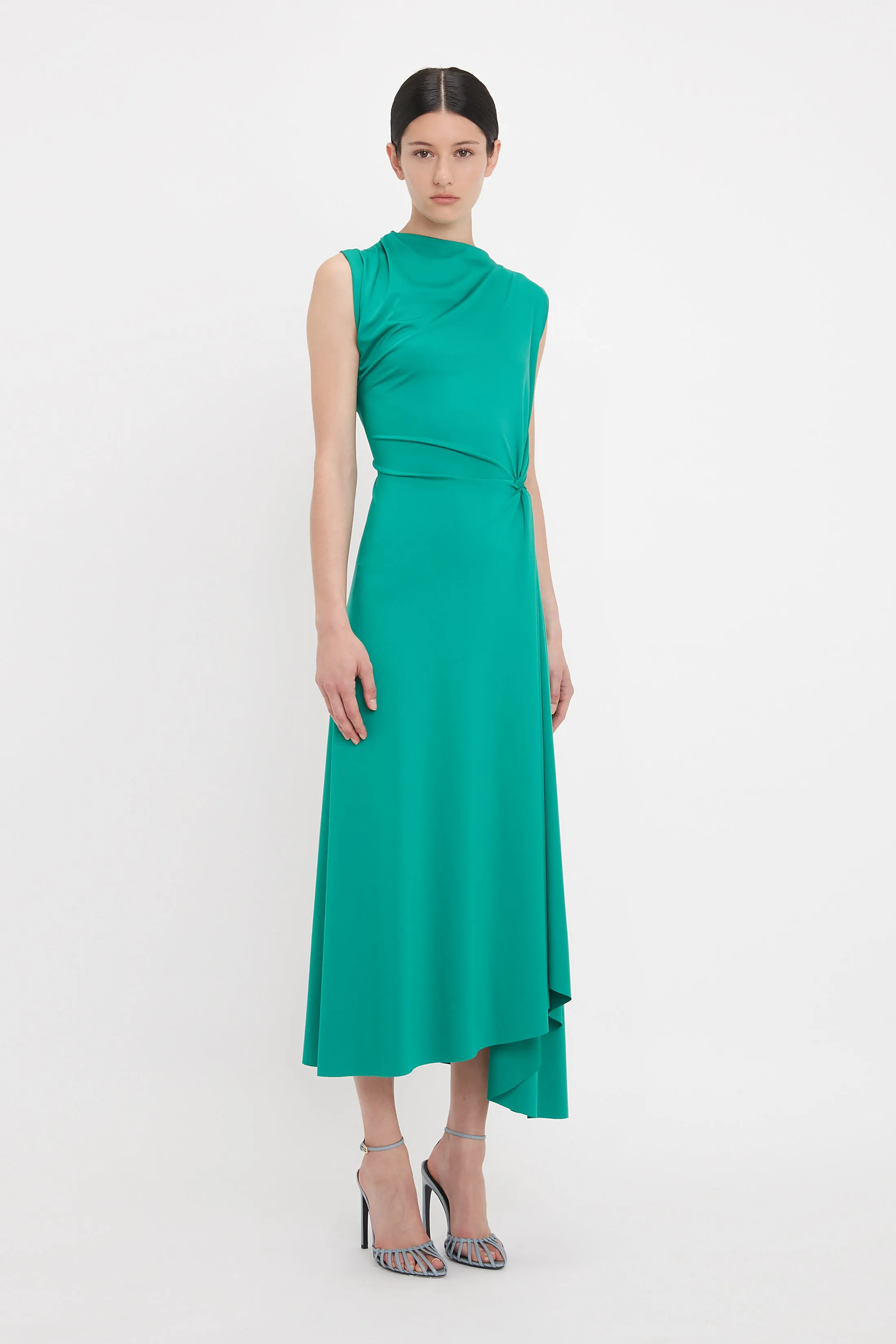 Draped Midi Dress In Peacock sold by Victoria Beckham product image thumbnail 2