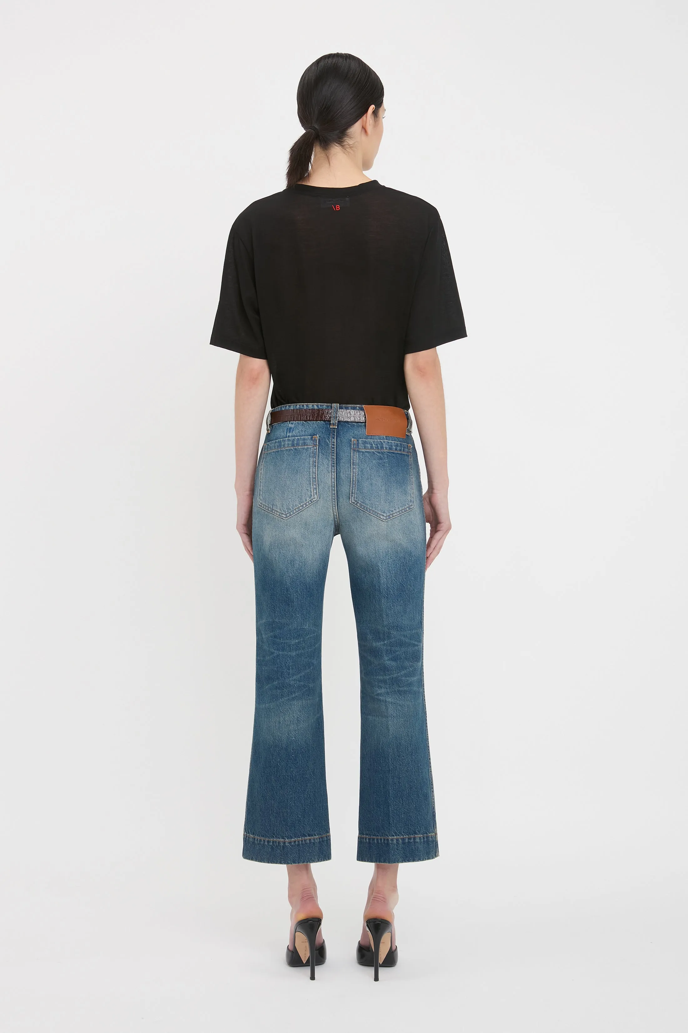 Classic Cotton Crepe T-Shirt In Black sold by Victoria Beckham product image thumbnail 3