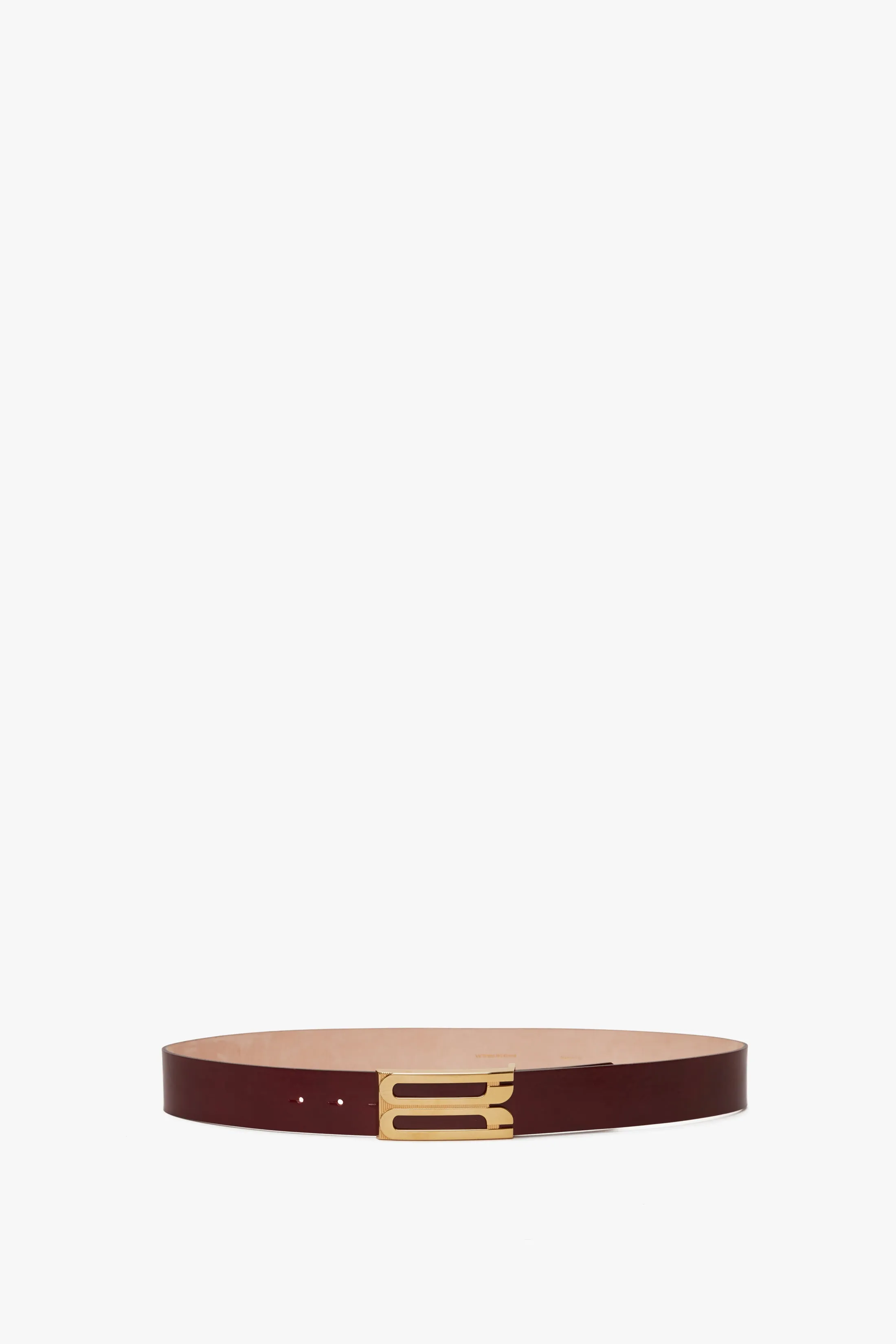 Jumbo Dorian Belt In Burgundy Glossed Leather sold by Victoria Beckham
