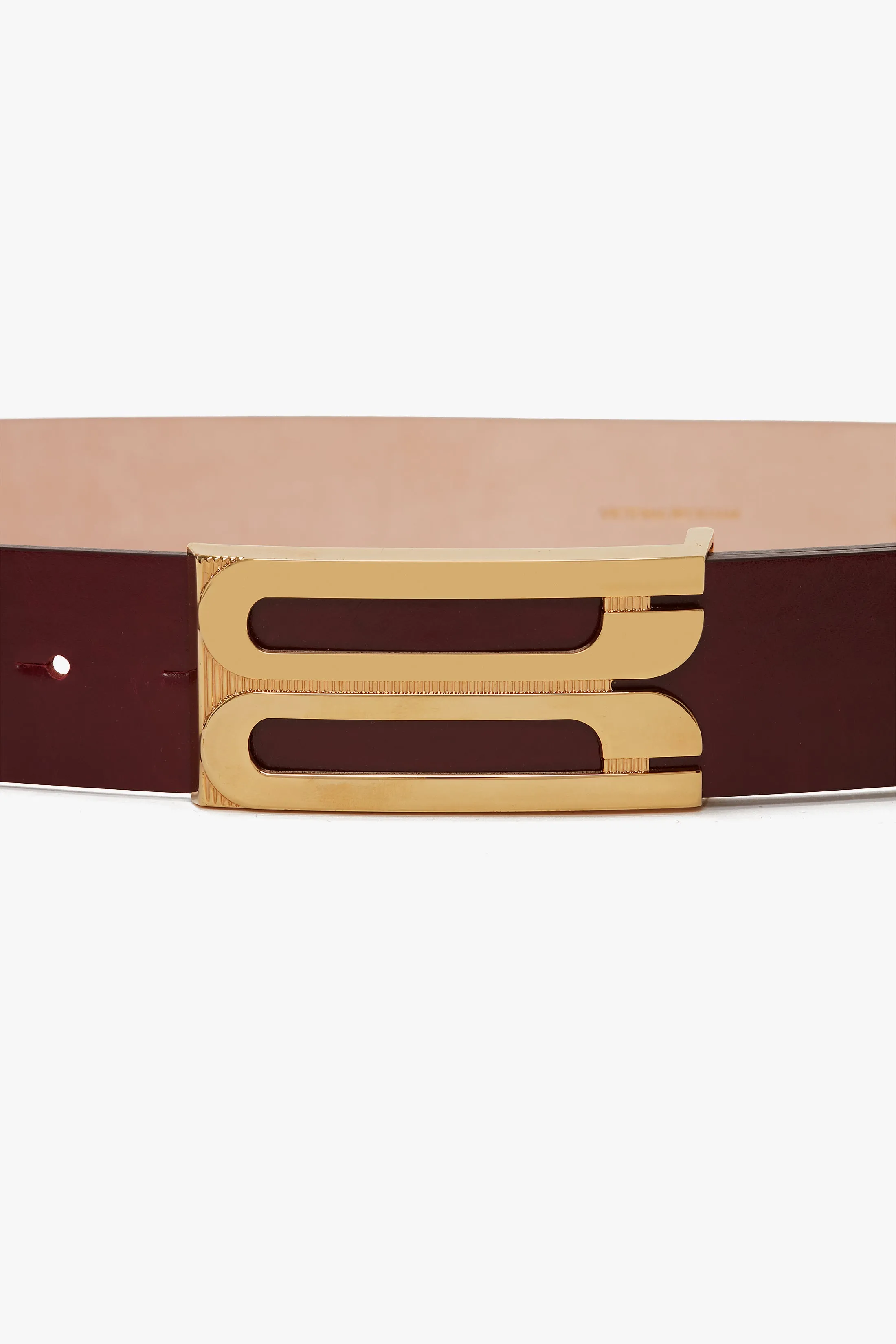 Jumbo Dorian Belt In Burgundy Glossed Leather sold by Victoria Beckham product image thumbnail 2