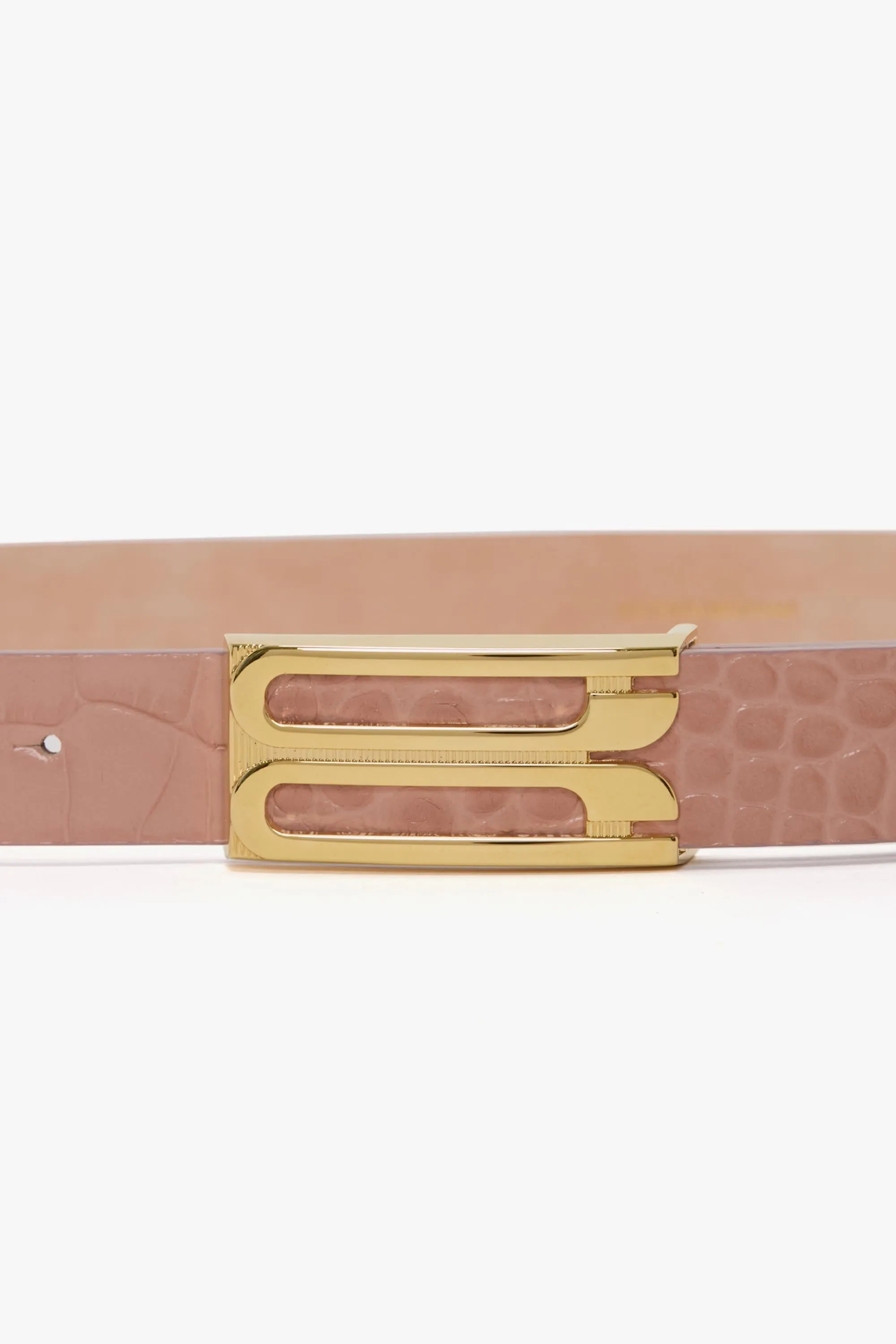 Frame Belt In Blush Pink Croc Embossed Leather sold by Victoria Beckham product image thumbnail 2