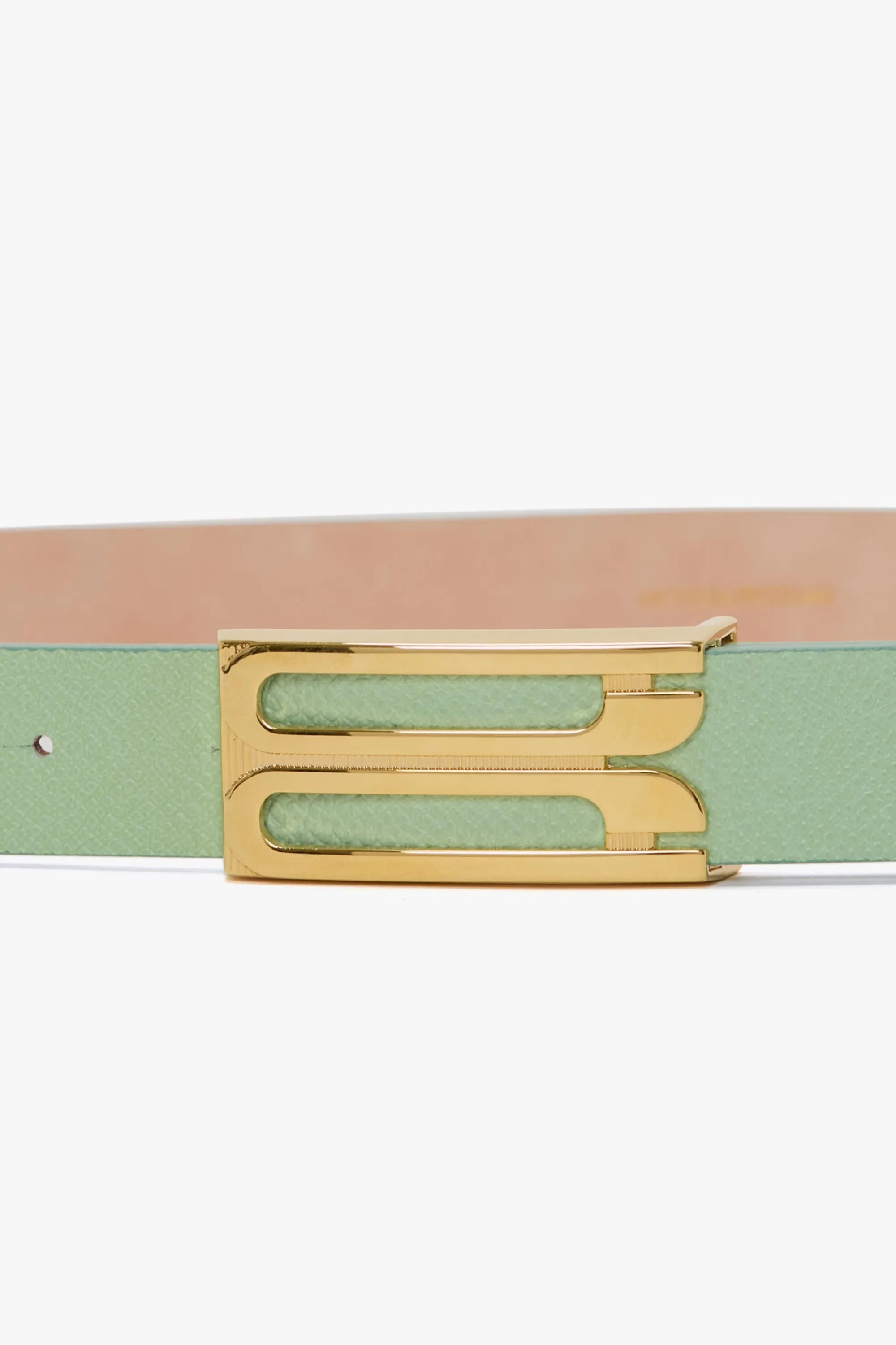 Frame Belt In Jade Grained Leather sold by Victoria Beckham product image thumbnail 2