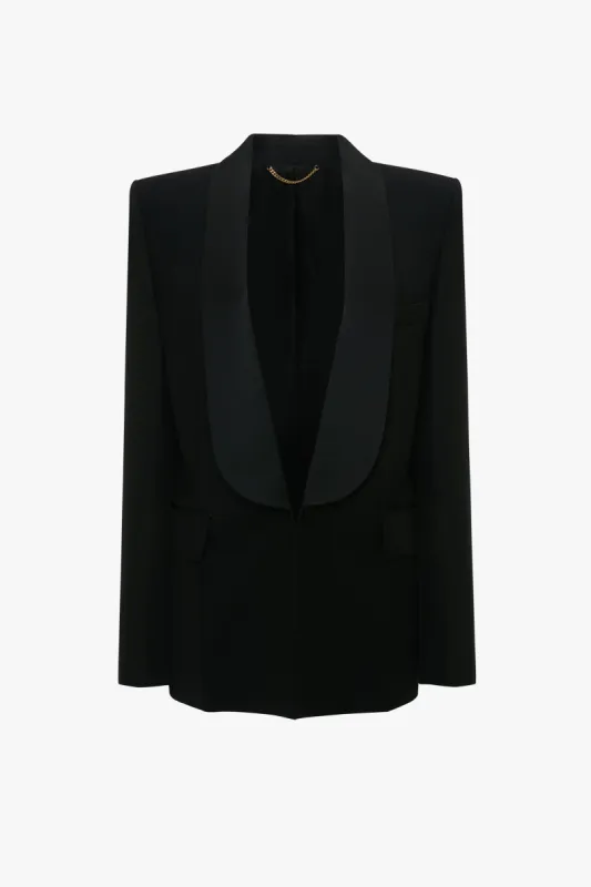Shawl Collar Tuxedo Jacket In Black sold by Victoria Beckham