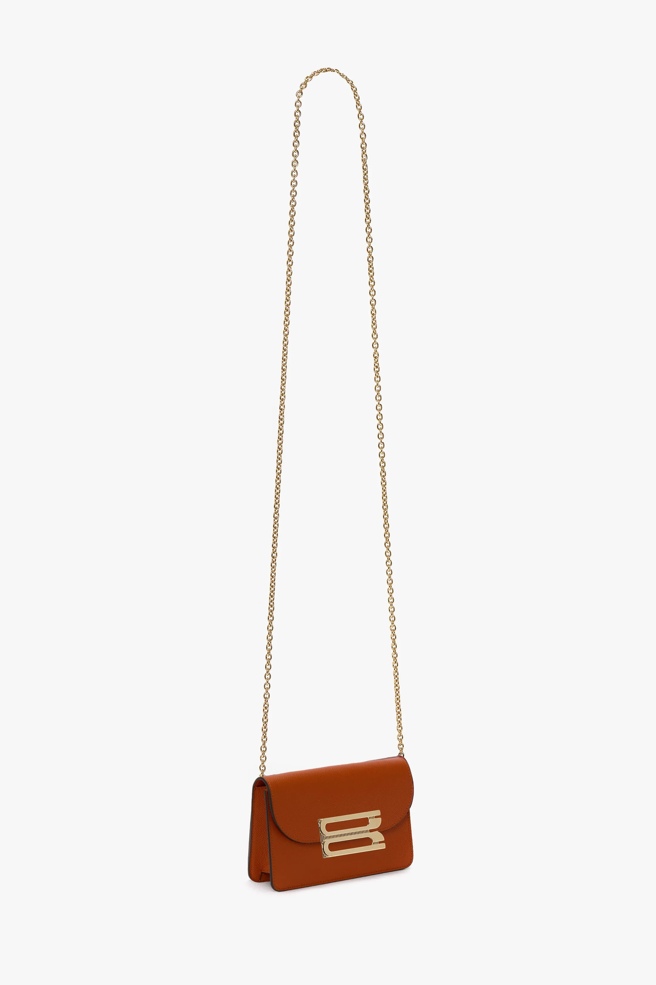 Micro Dorian Bag With Chain Strap In Burnt Orange Grained Leather sold by Victoria Beckham product image thumbnail 2