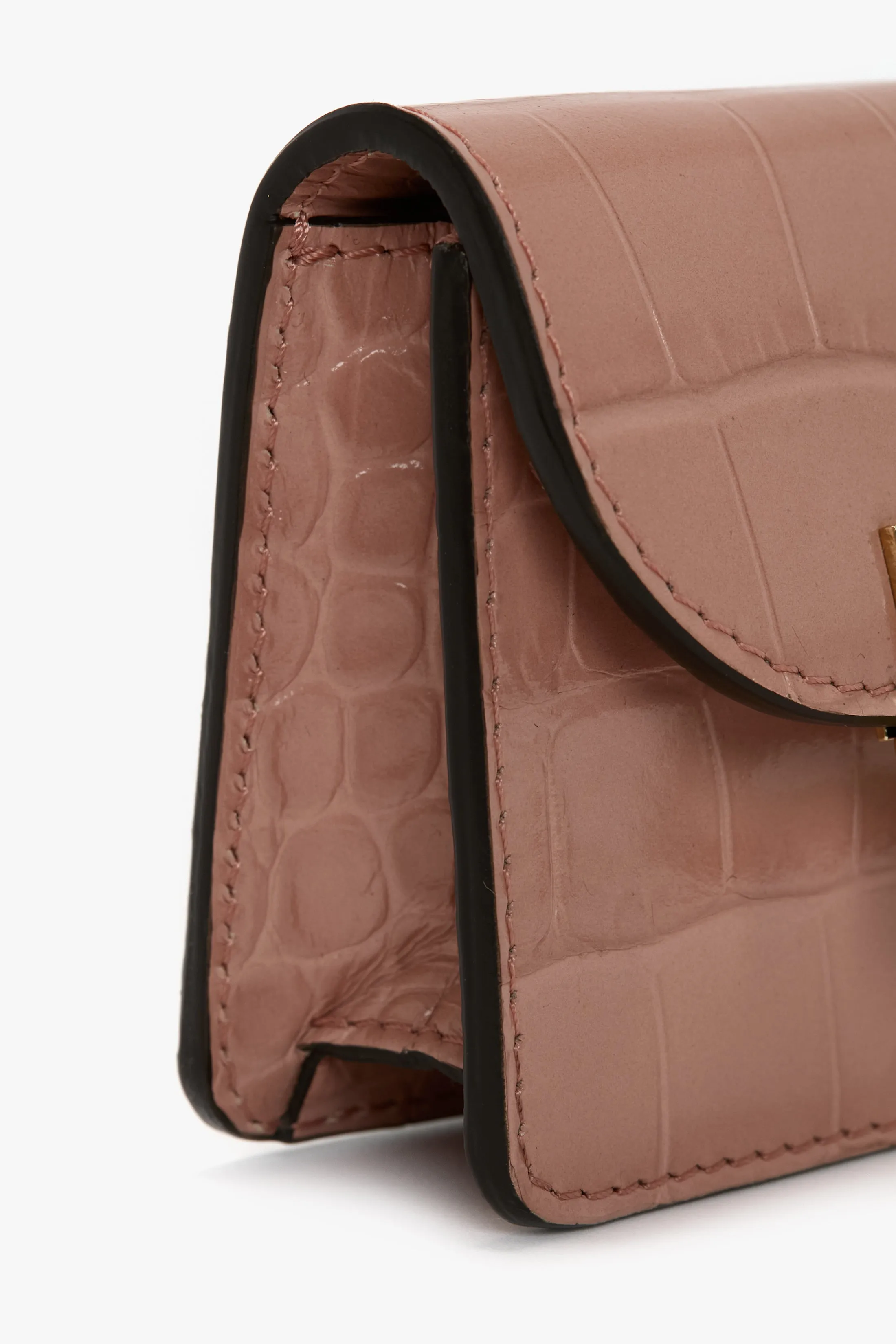 Micro Dorian Bag With Chain Strap In Blush Pink Croc Embossed Leather sold by Victoria Beckham product image thumbnail 5