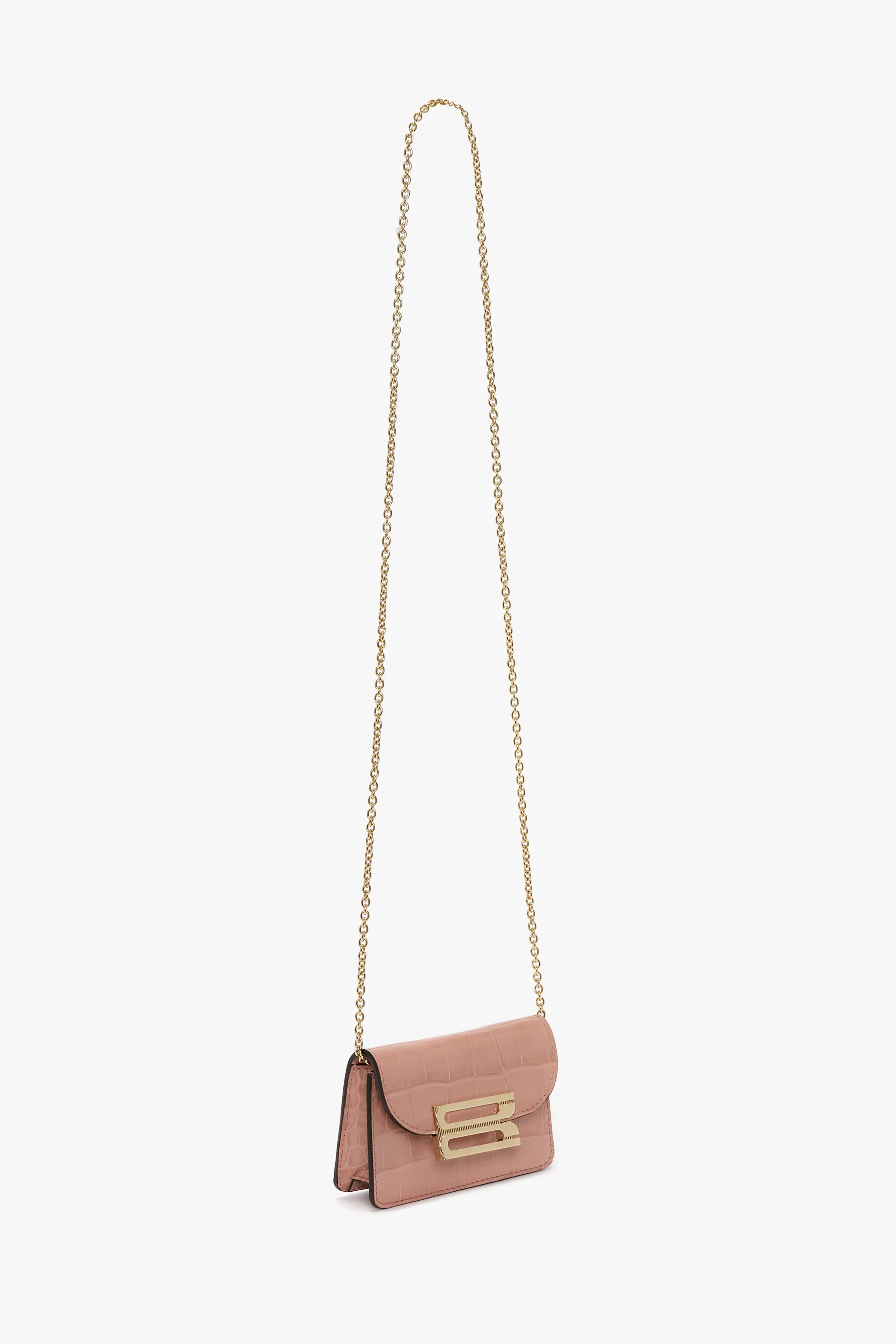 Micro Dorian Bag With Chain Strap In Blush Pink Croc Embossed Leather sold by Victoria Beckham product image thumbnail 2
