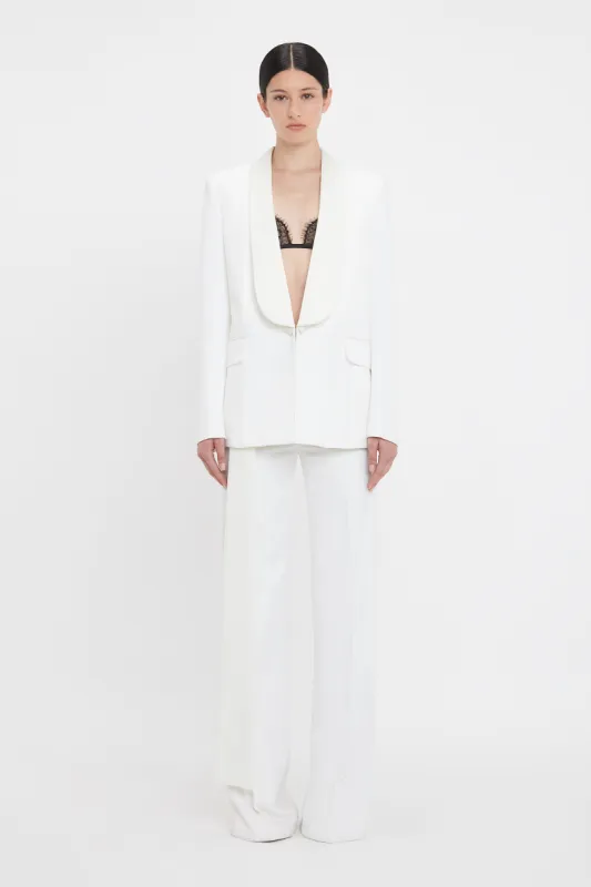 Shawl Collar Tux Jacket In Ivory sold by Victoria Beckham