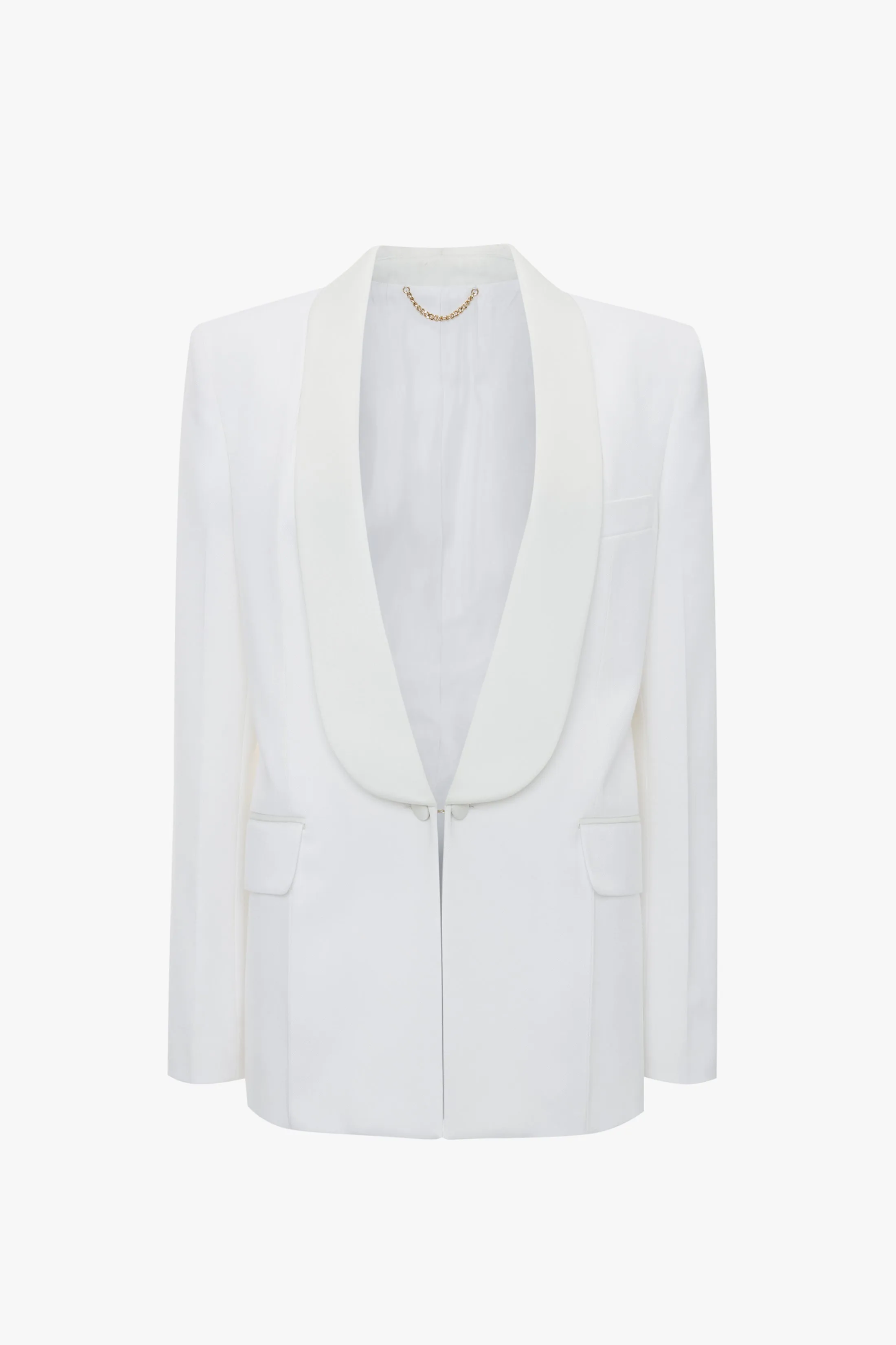 Shawl Collar Tux Jacket In Ivory sold by Victoria Beckham product image thumbnail 5
