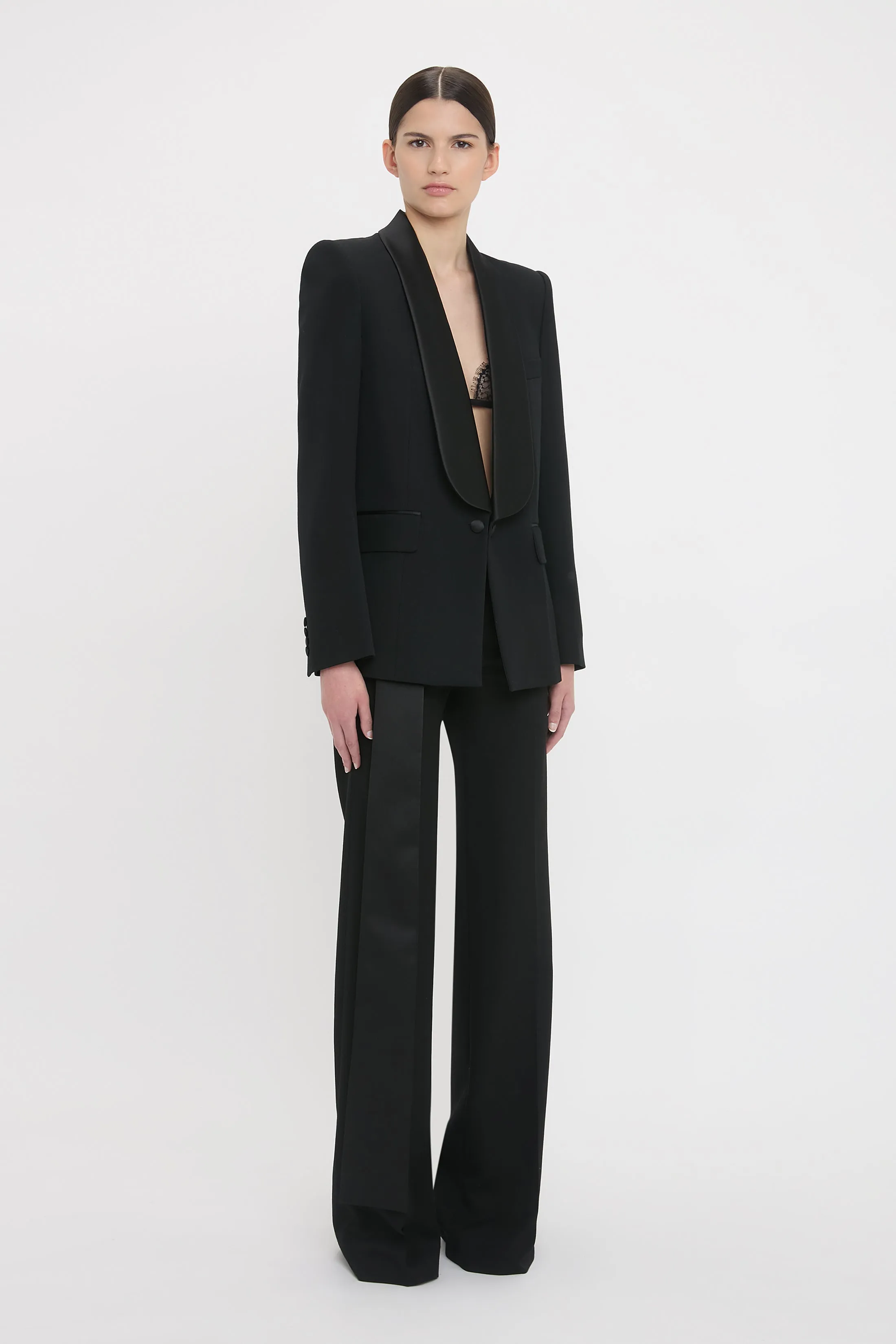 Shawl Collar Tux Jacket In Black sold by Victoria Beckham product image thumbnail 2