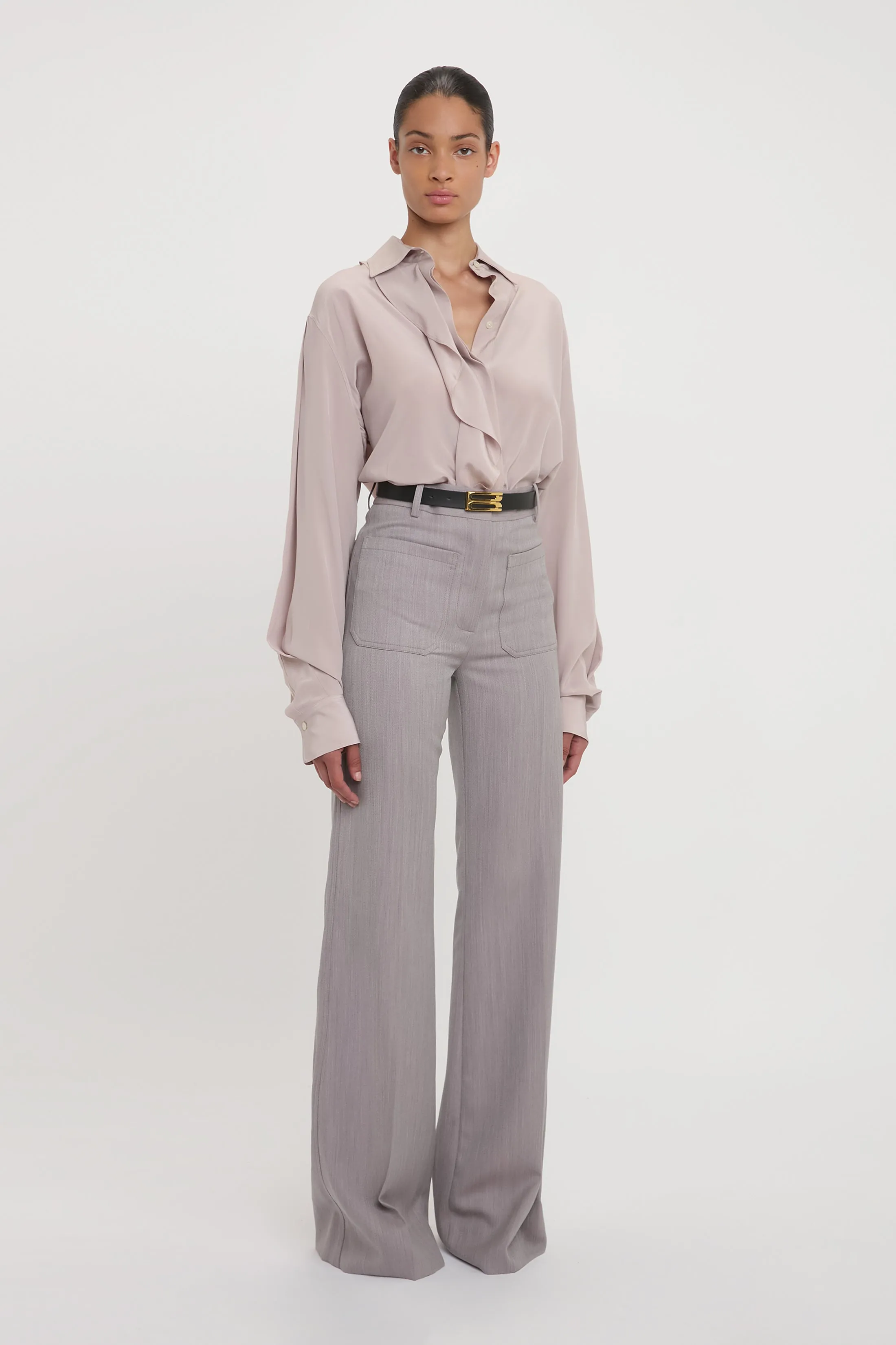Alina High Waisted Trouser In Quartz sold by Victoria Beckham product image thumbnail 2